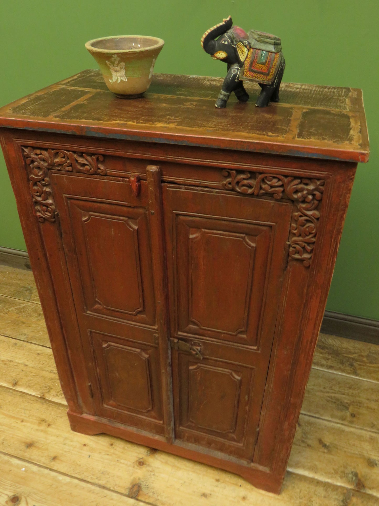 Antique Indian Larder Cupboard with carvings