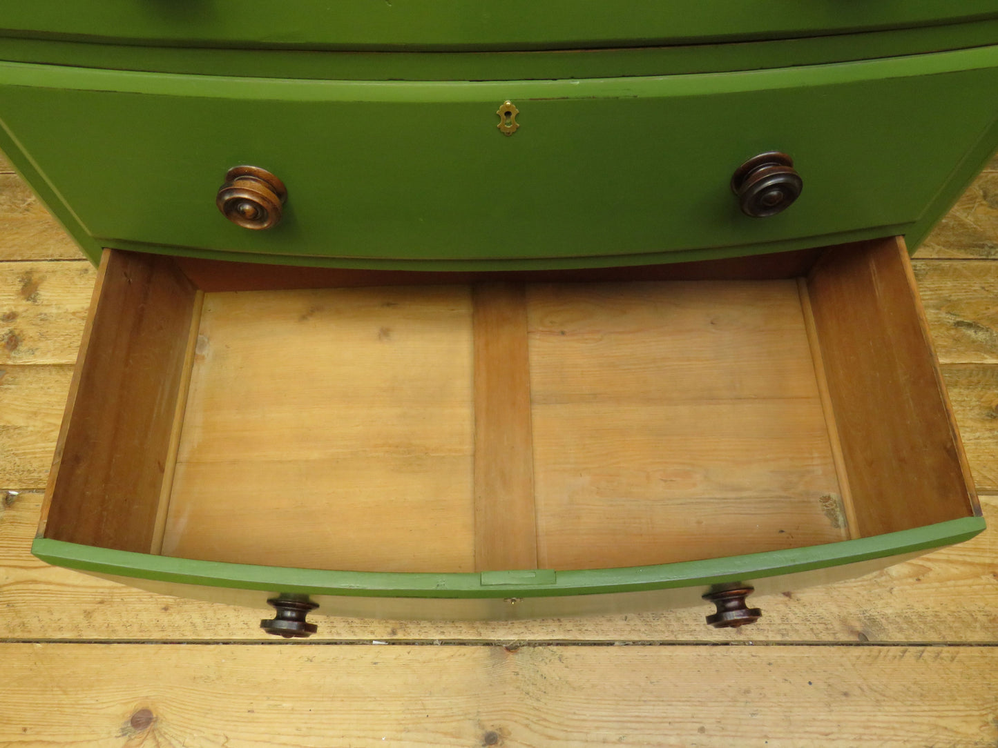 Antique Green Bow Chest of Drawers