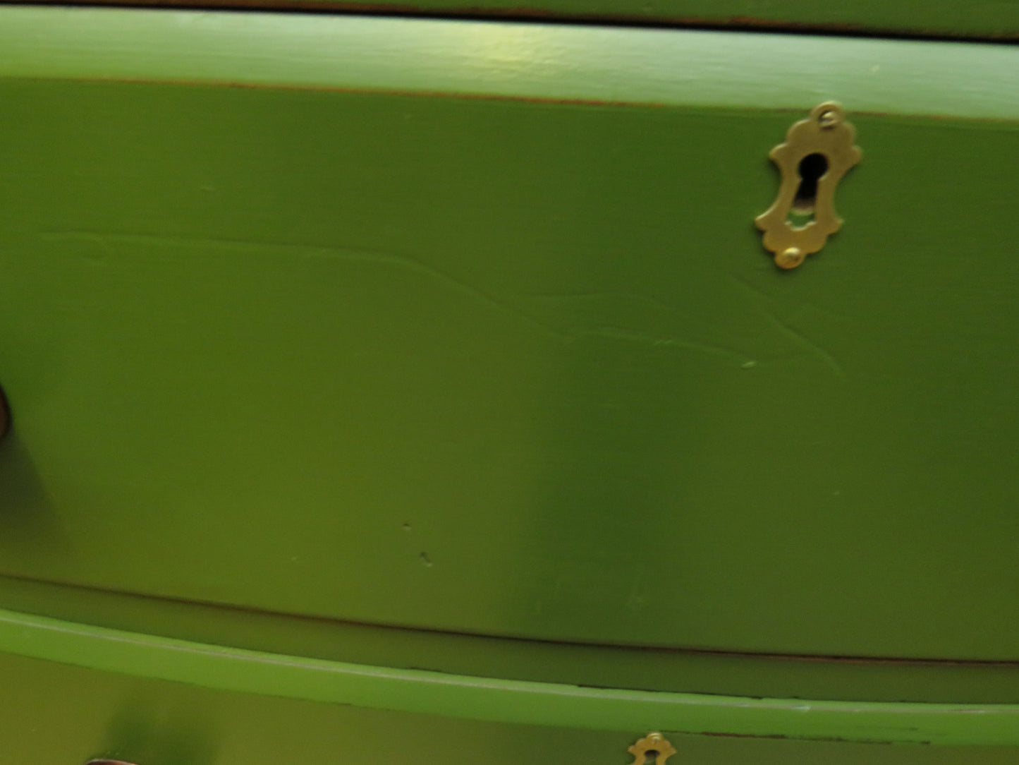 Antique Green Bow Chest of Drawers