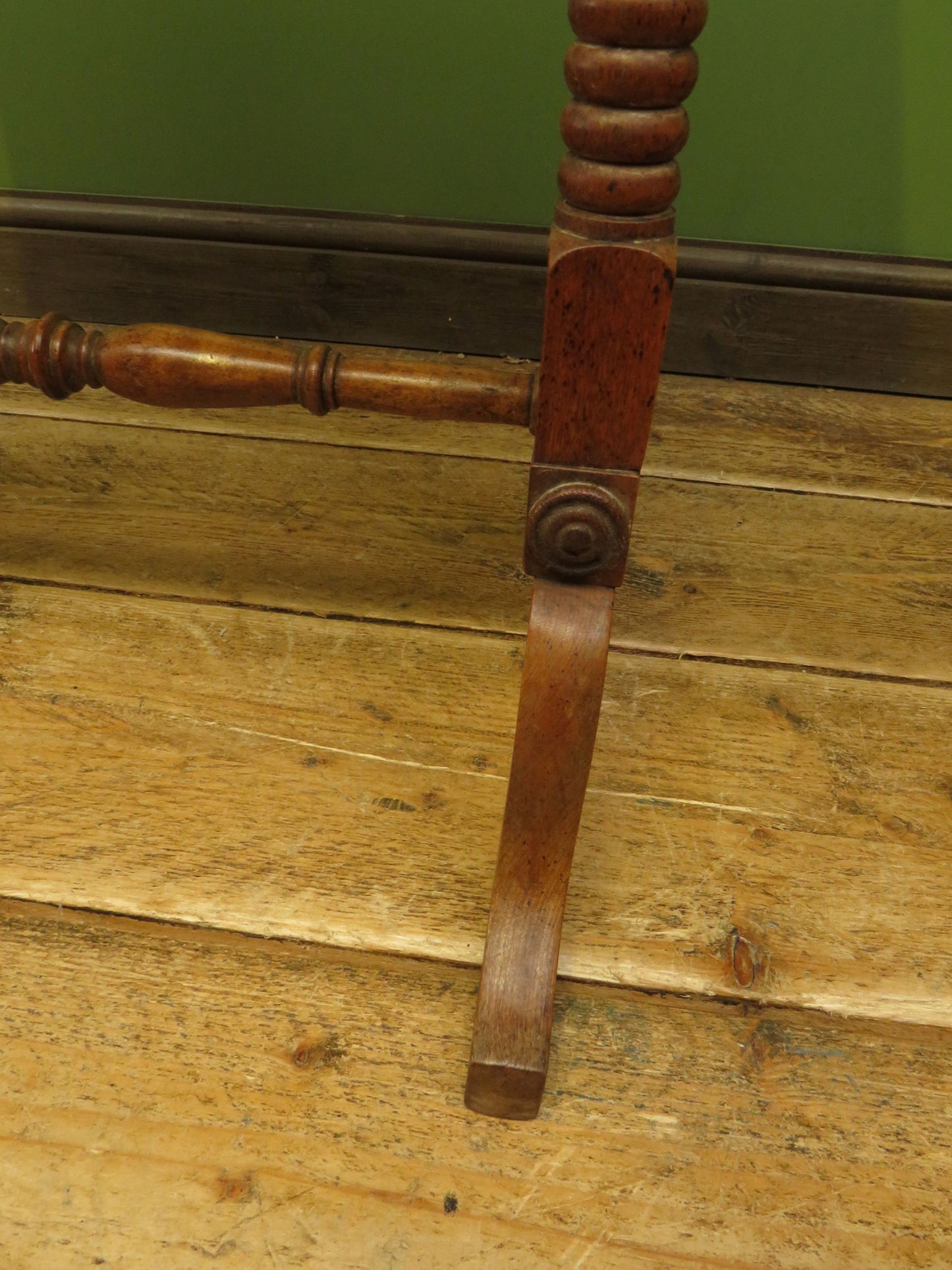 Trinity House Style Work Table with Inlaid Ship & signature H.Larsen, 1911