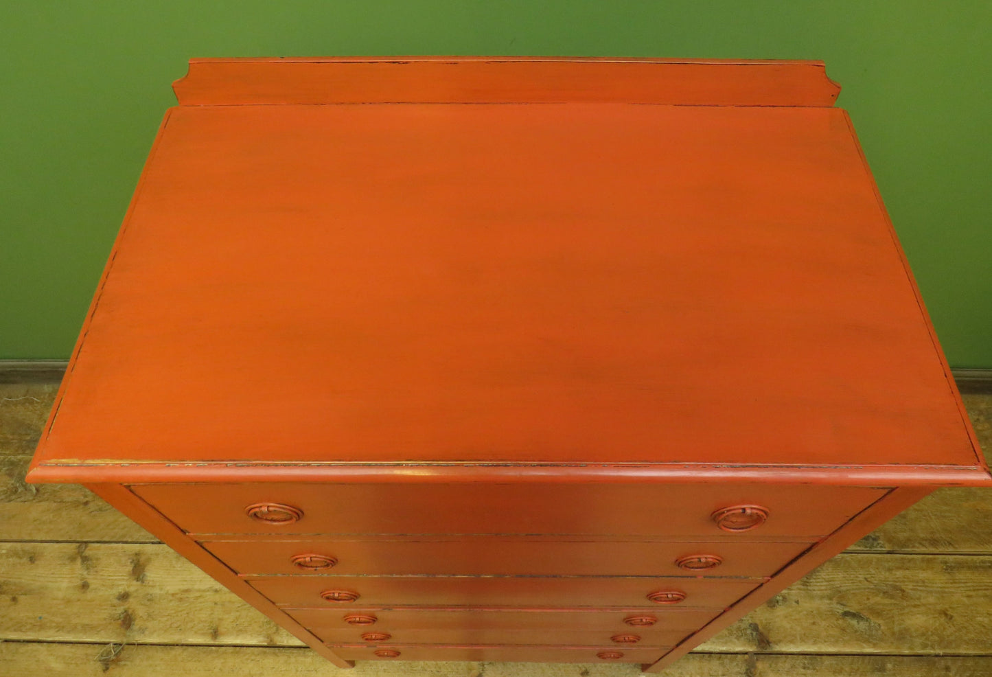 Mid Century Bohemian Painted Chest of Six Drawers