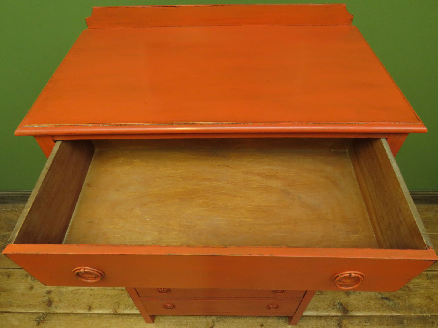 Mid Century Bohemian Painted Chest of Six Drawers