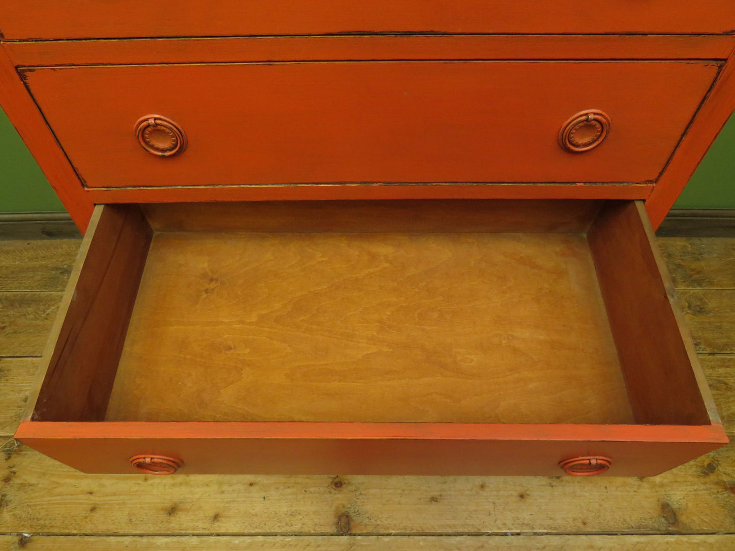 Mid Century Bohemian Painted Chest of Six Drawers