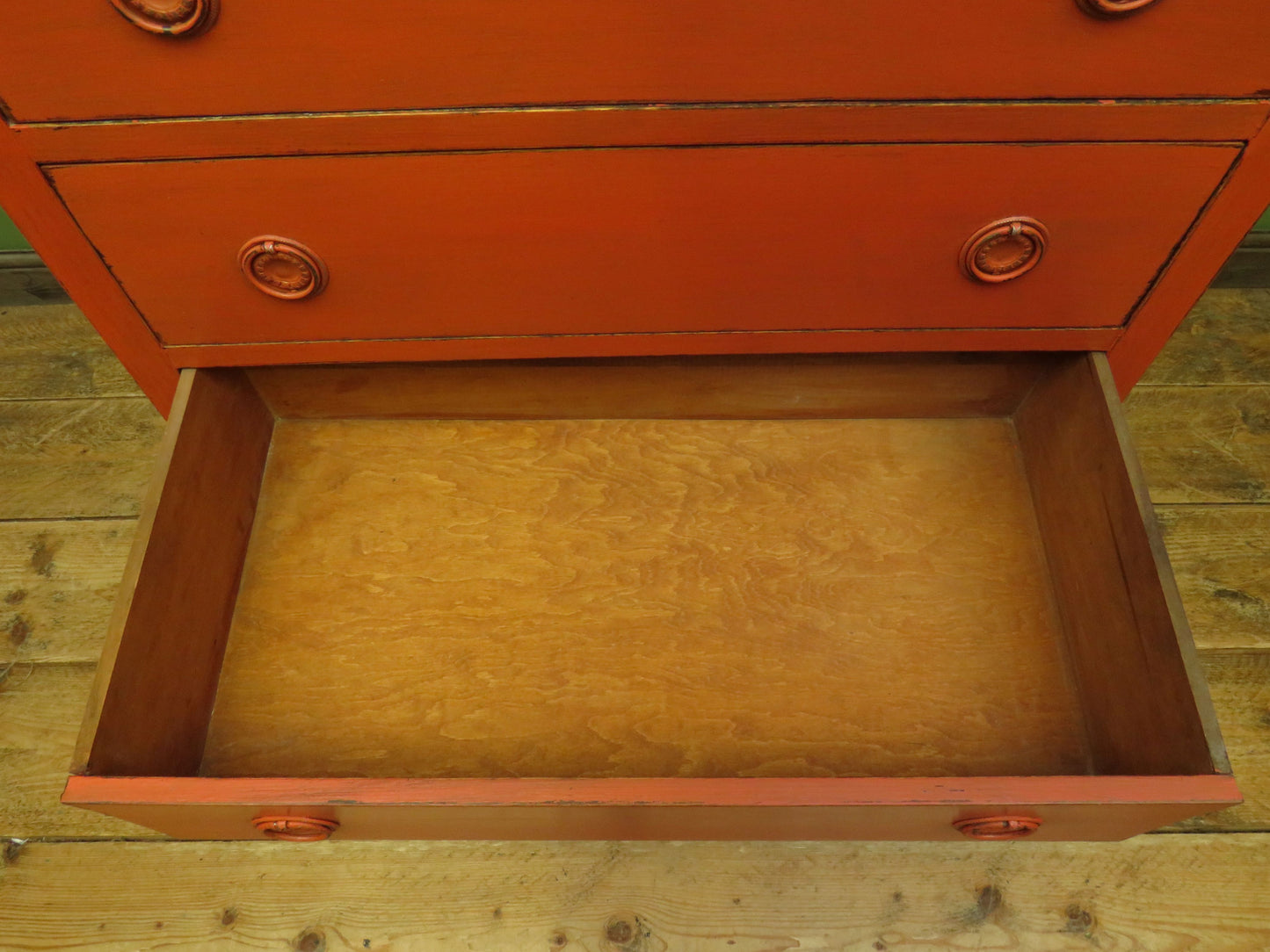 Mid Century Bohemian Painted Chest of Six Drawers