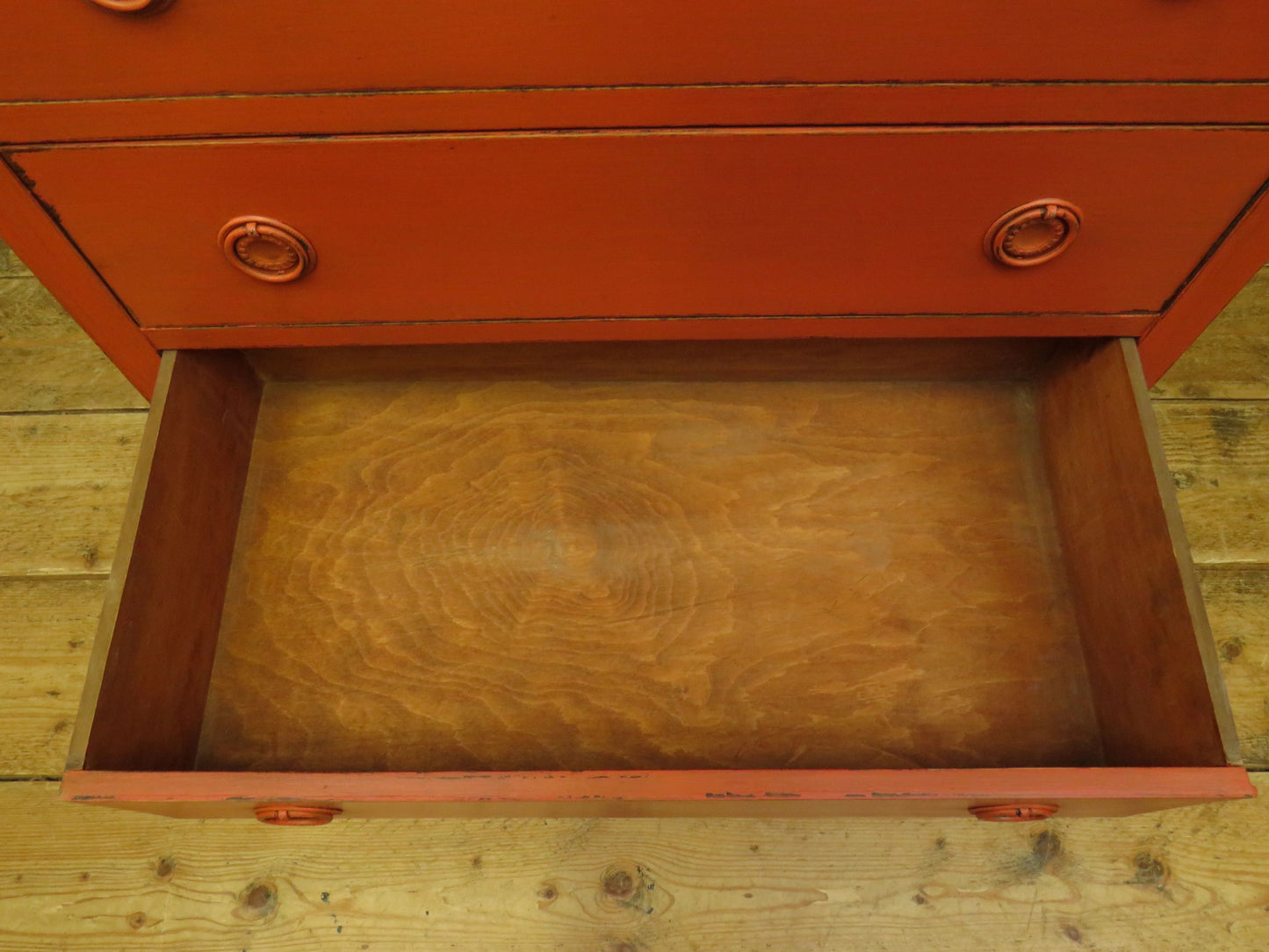Mid Century Bohemian Painted Chest of Six Drawers