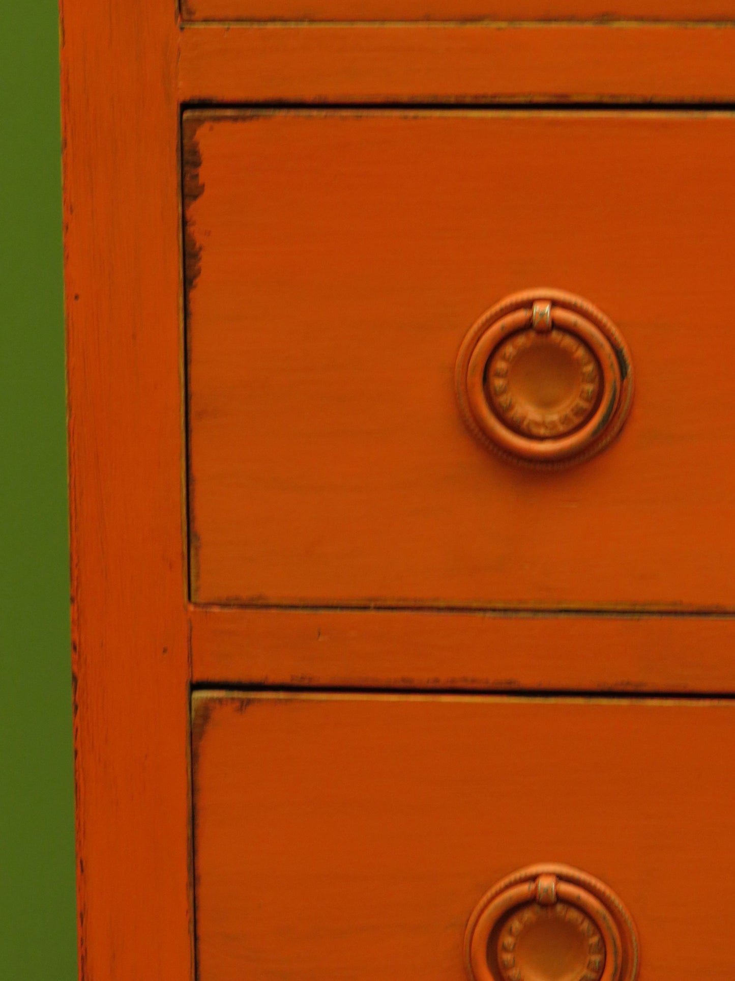 Mid Century Bohemian Painted Chest of Six Drawers
