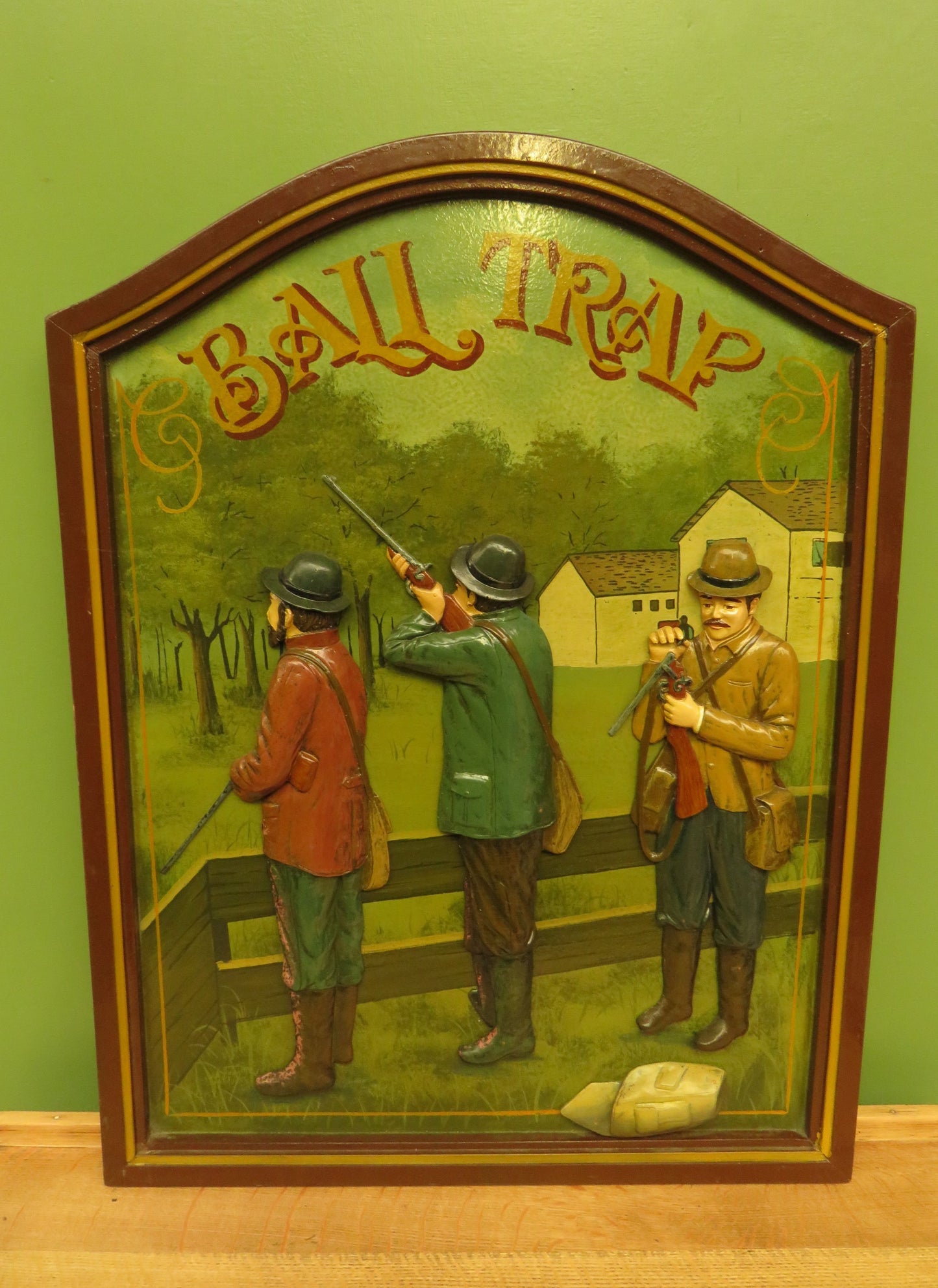 Large Country Corner Hand painted Hunting Sign 'Ball Trap'