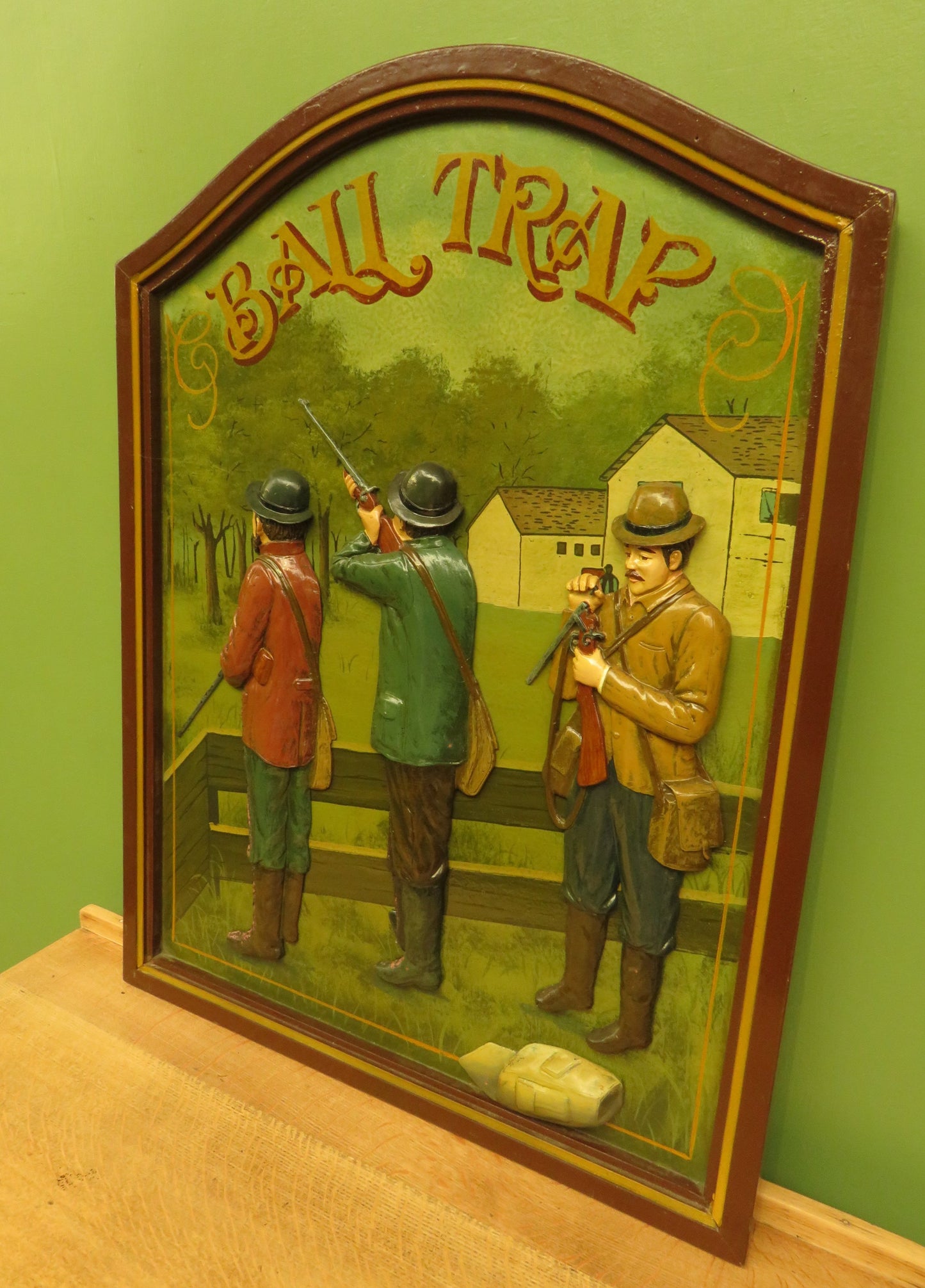 Large Country Corner Hand painted Hunting Sign 'Ball Trap'