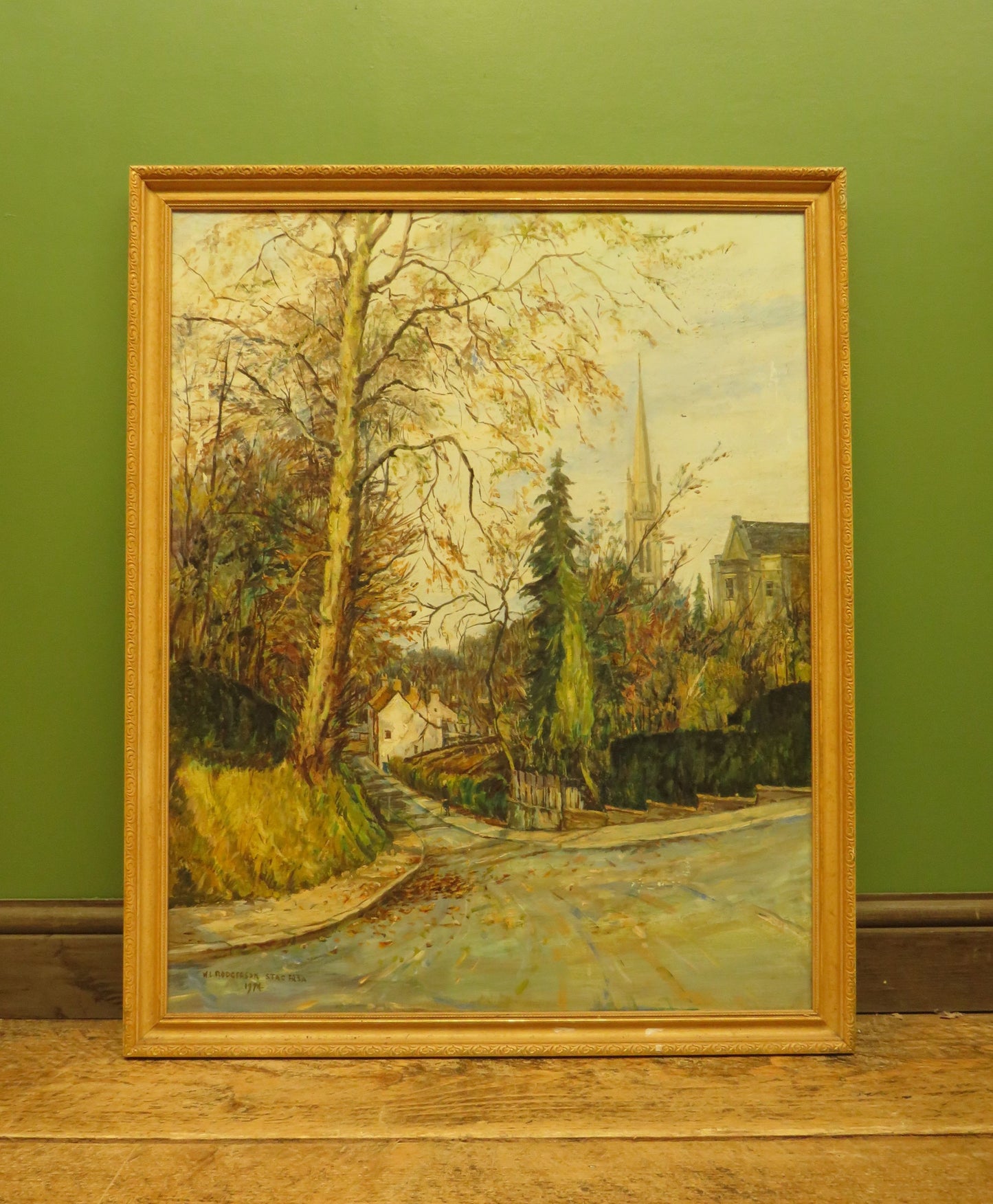 W.L.Rodgerson 20th Century Oil Painting of an Autumn scene - signed and dated