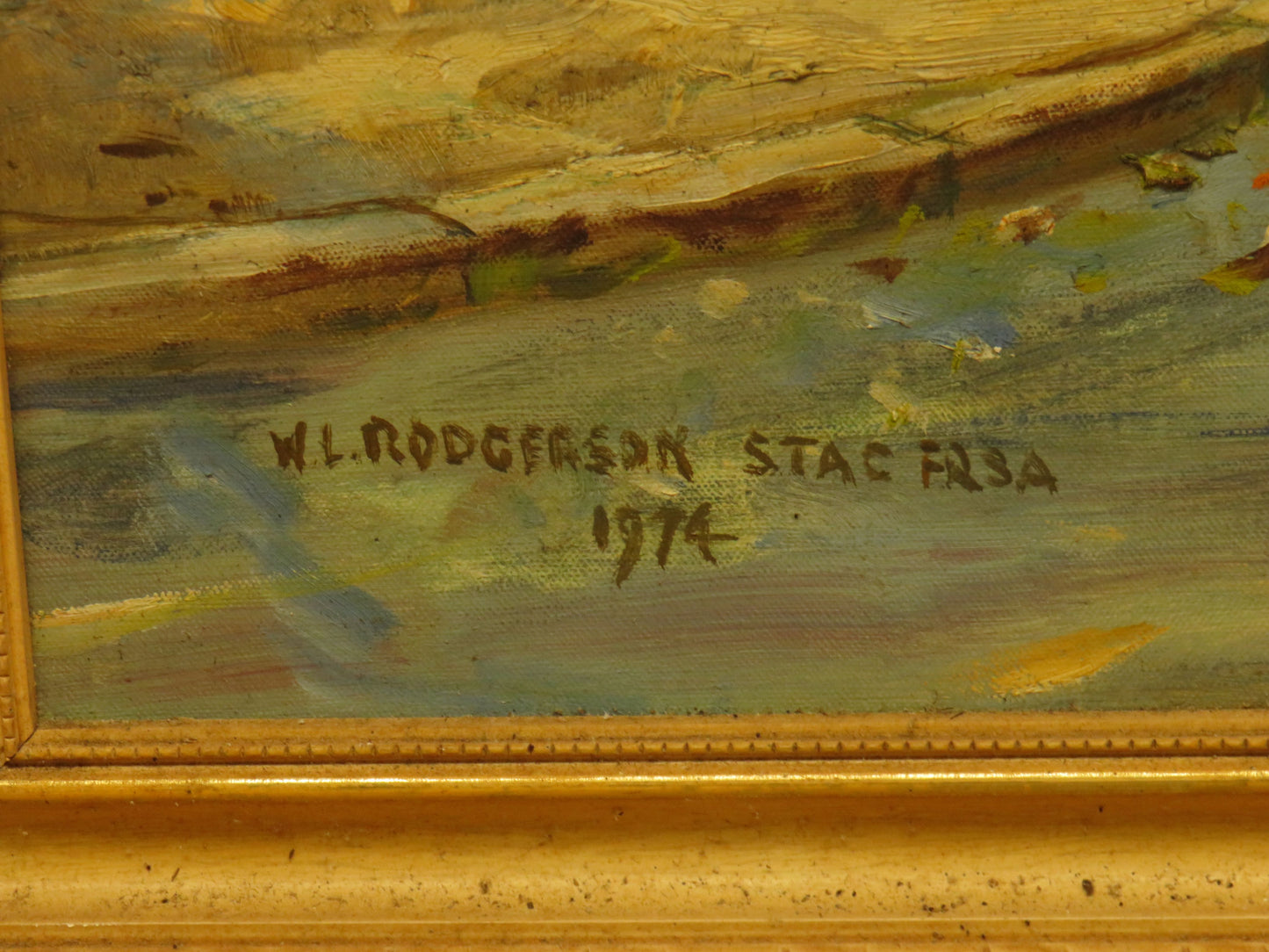 W.L.Rodgerson 20th Century Oil Painting of an Autumn scene - signed and dated