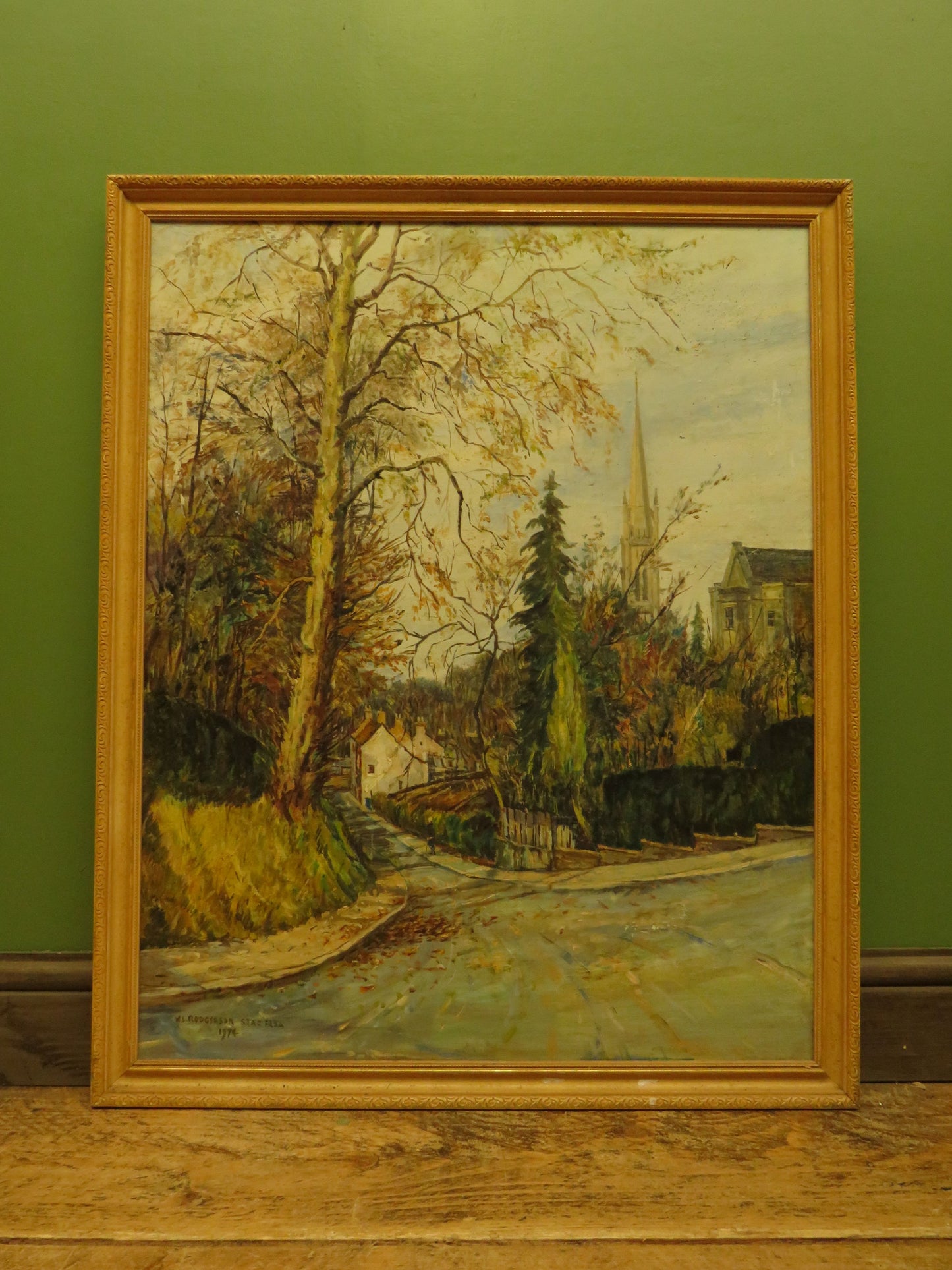W.L.Rodgerson 20th Century Oil Painting of an Autumn scene - signed and dated