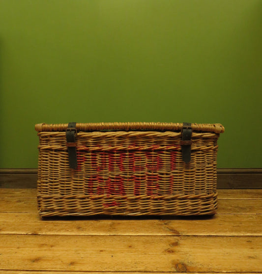Large Vintage Wicker Hamper Basket