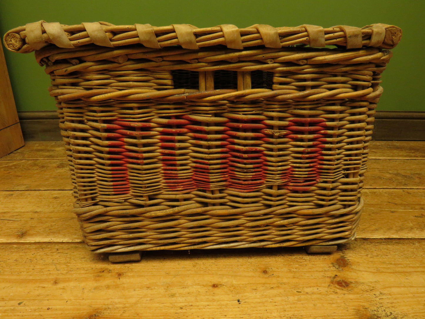 Large Vintage Wicker Hamper Basket