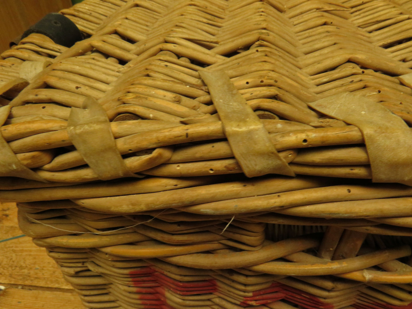 Large Vintage Wicker Hamper Basket