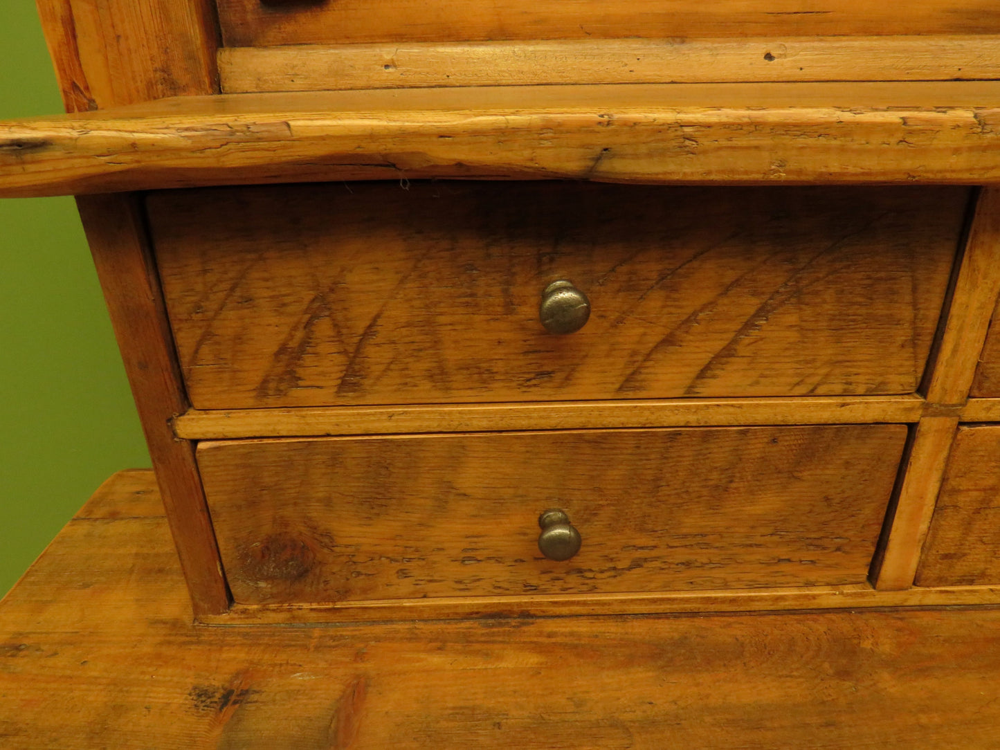 Large Handmade Upcycled Reclaimed Pine Bank of Drawers storage unit