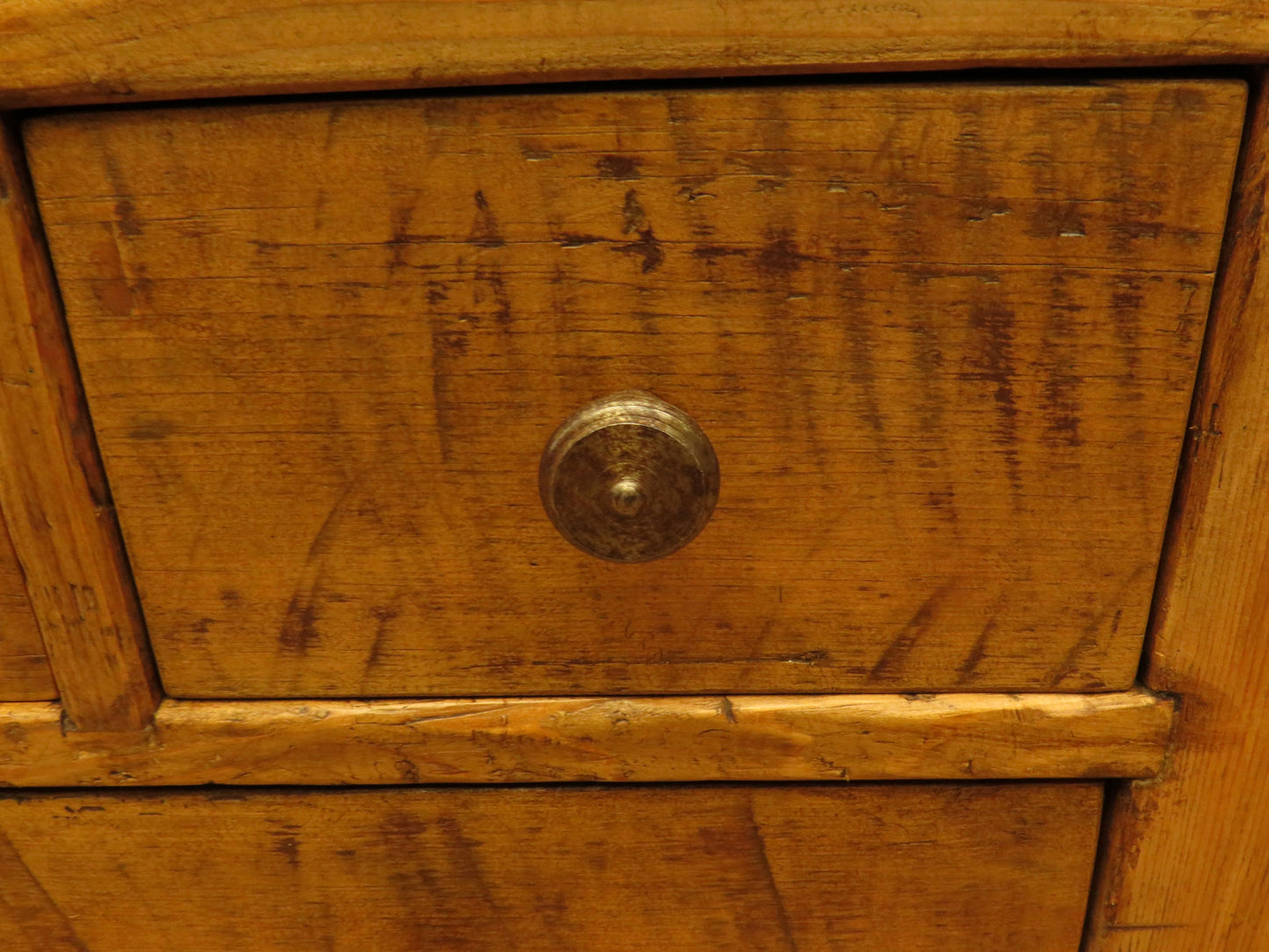 Large Handmade Upcycled Reclaimed Pine Bank of Drawers storage unit