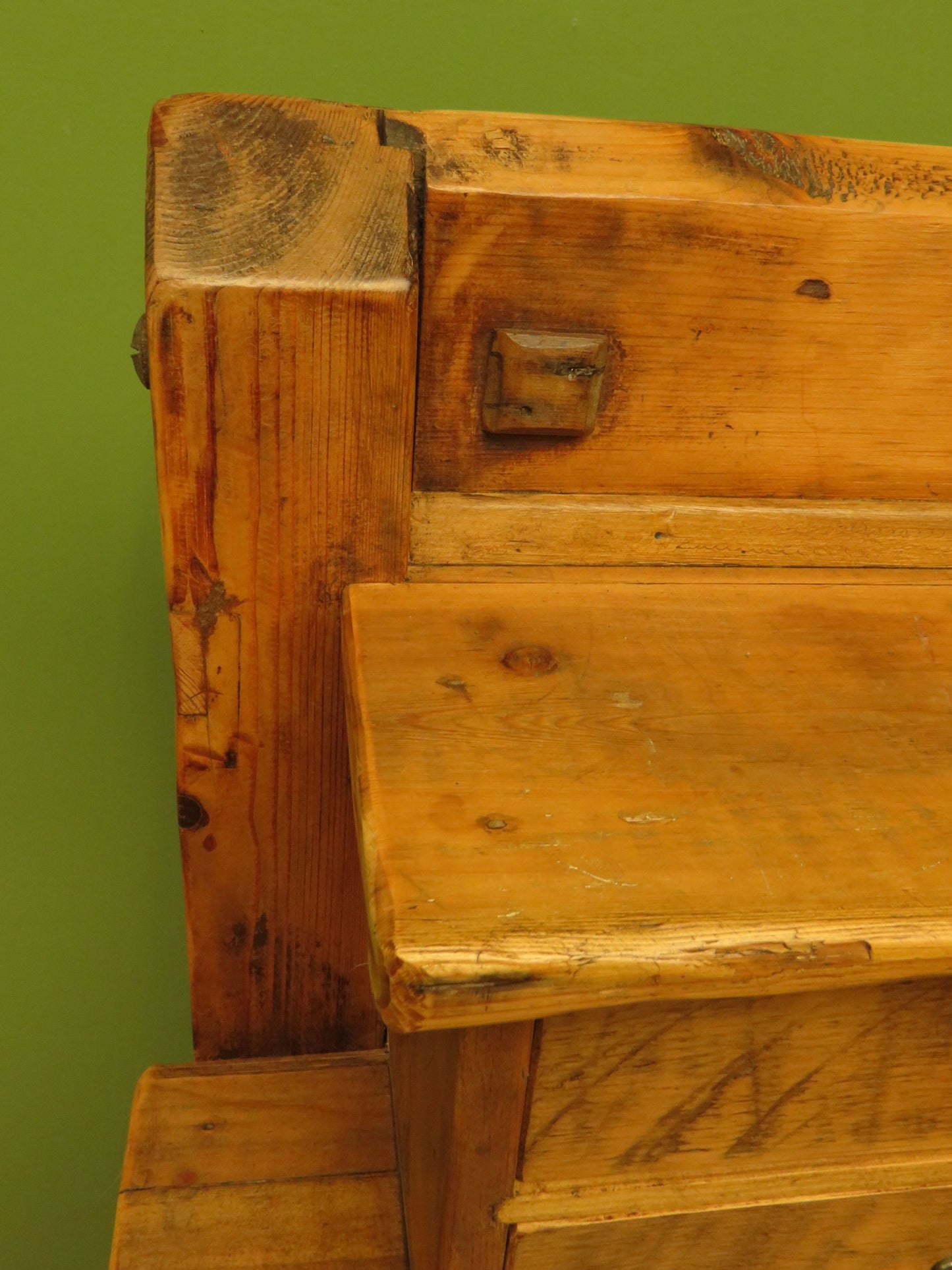 Large Handmade Upcycled Reclaimed Pine Bank of Drawers storage unit