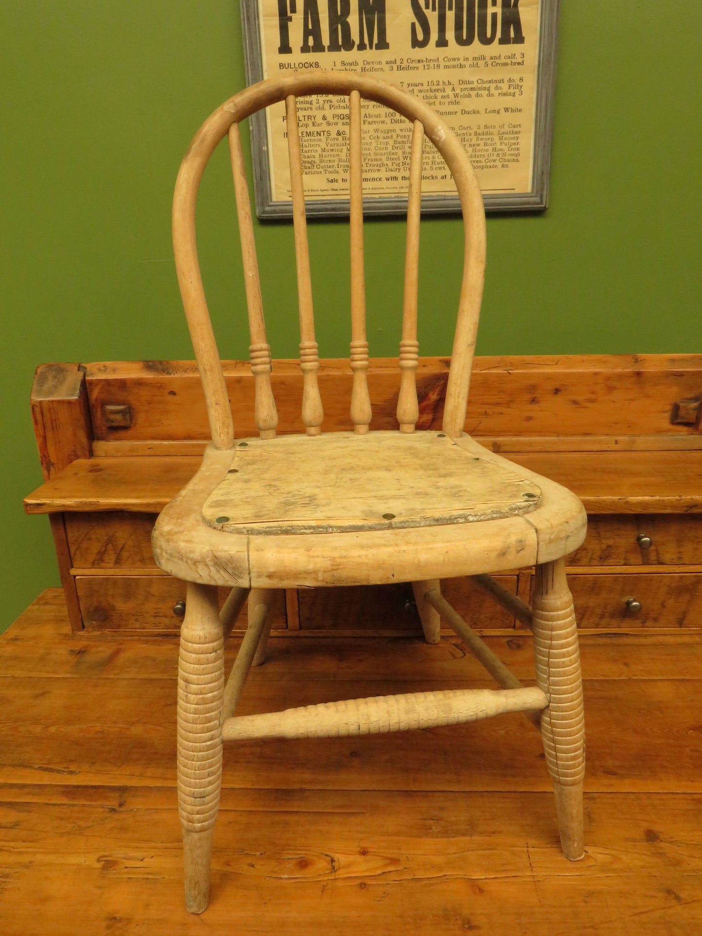 Antique Children's Hoop Back Chair