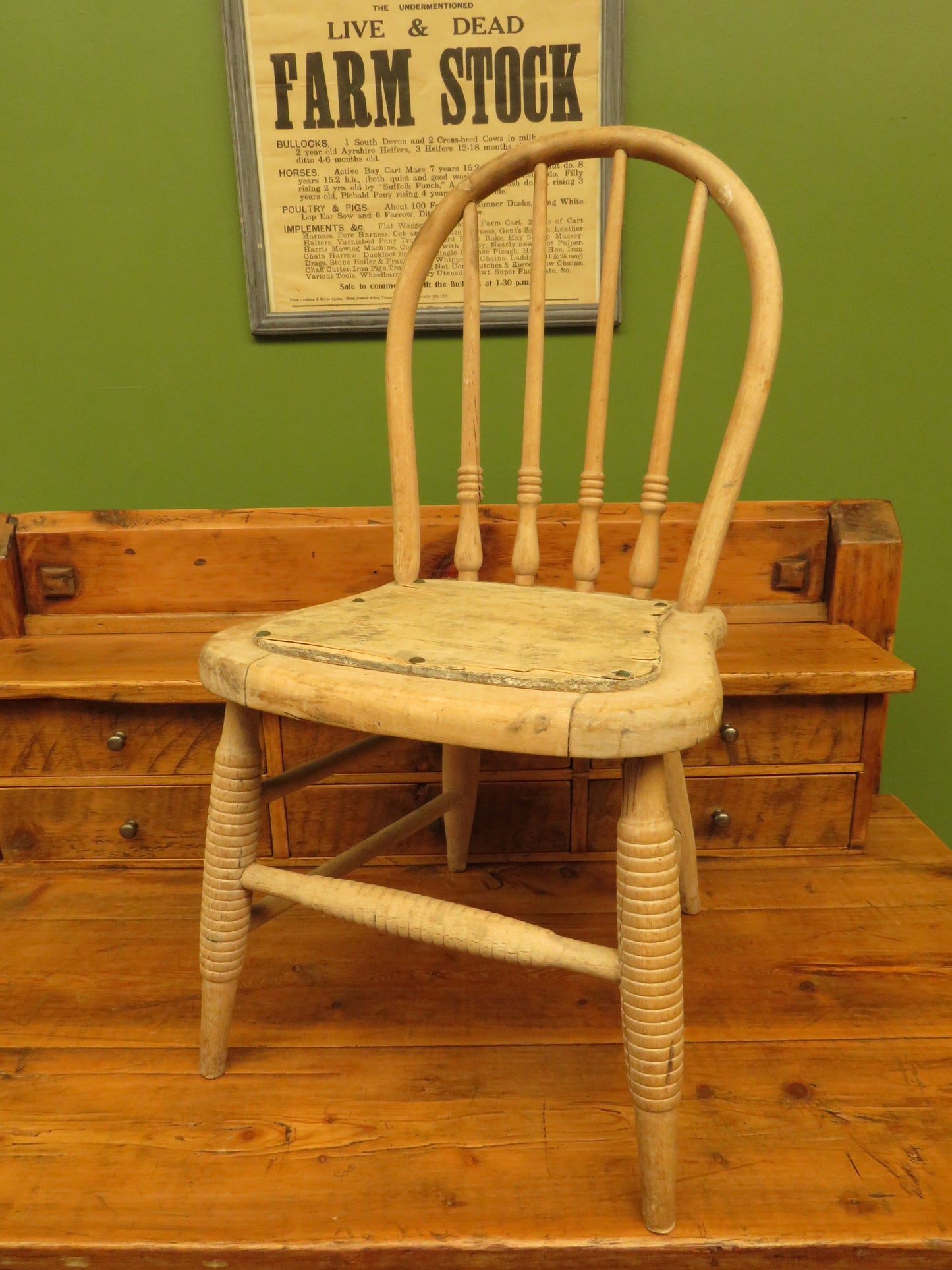 Antique Children's Hoop Back Chair