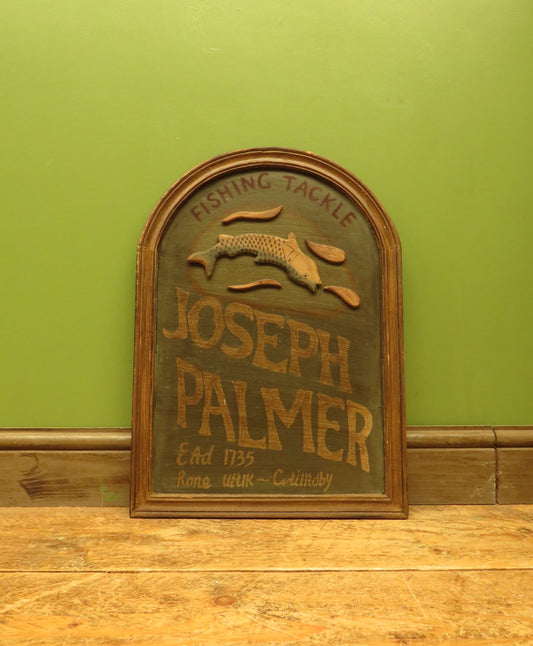 Vintage Wooden Country Corner Style Fishing Tackle Sign