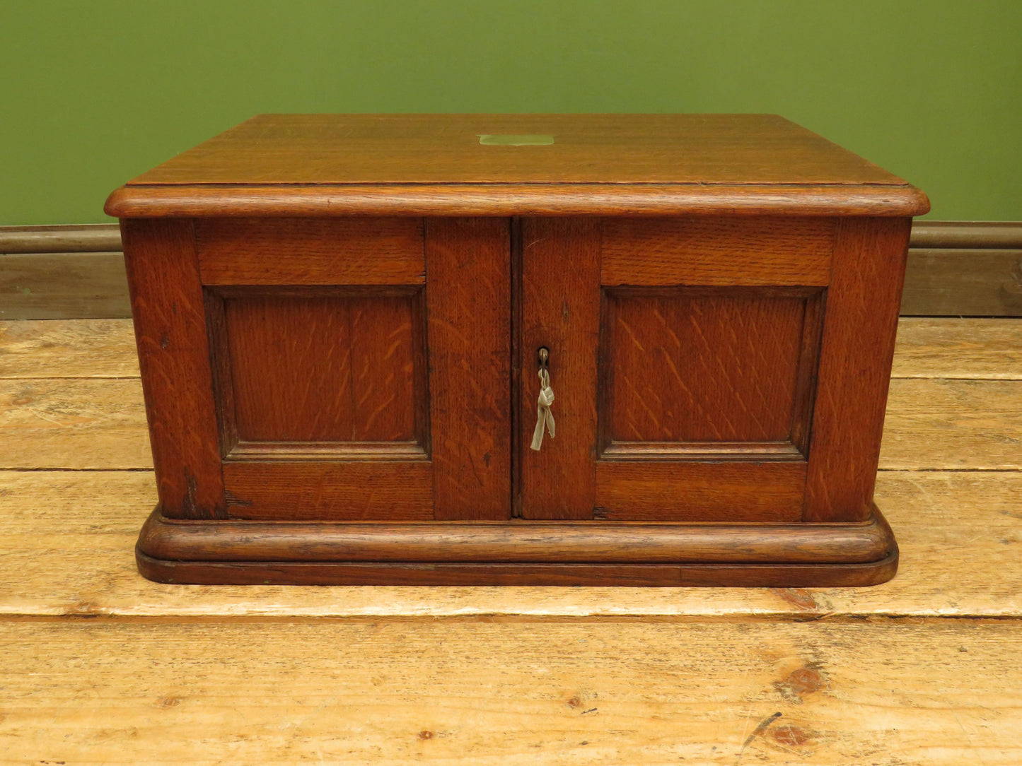 Oak Cutlery Chest Collectors or Stationery Cabinet