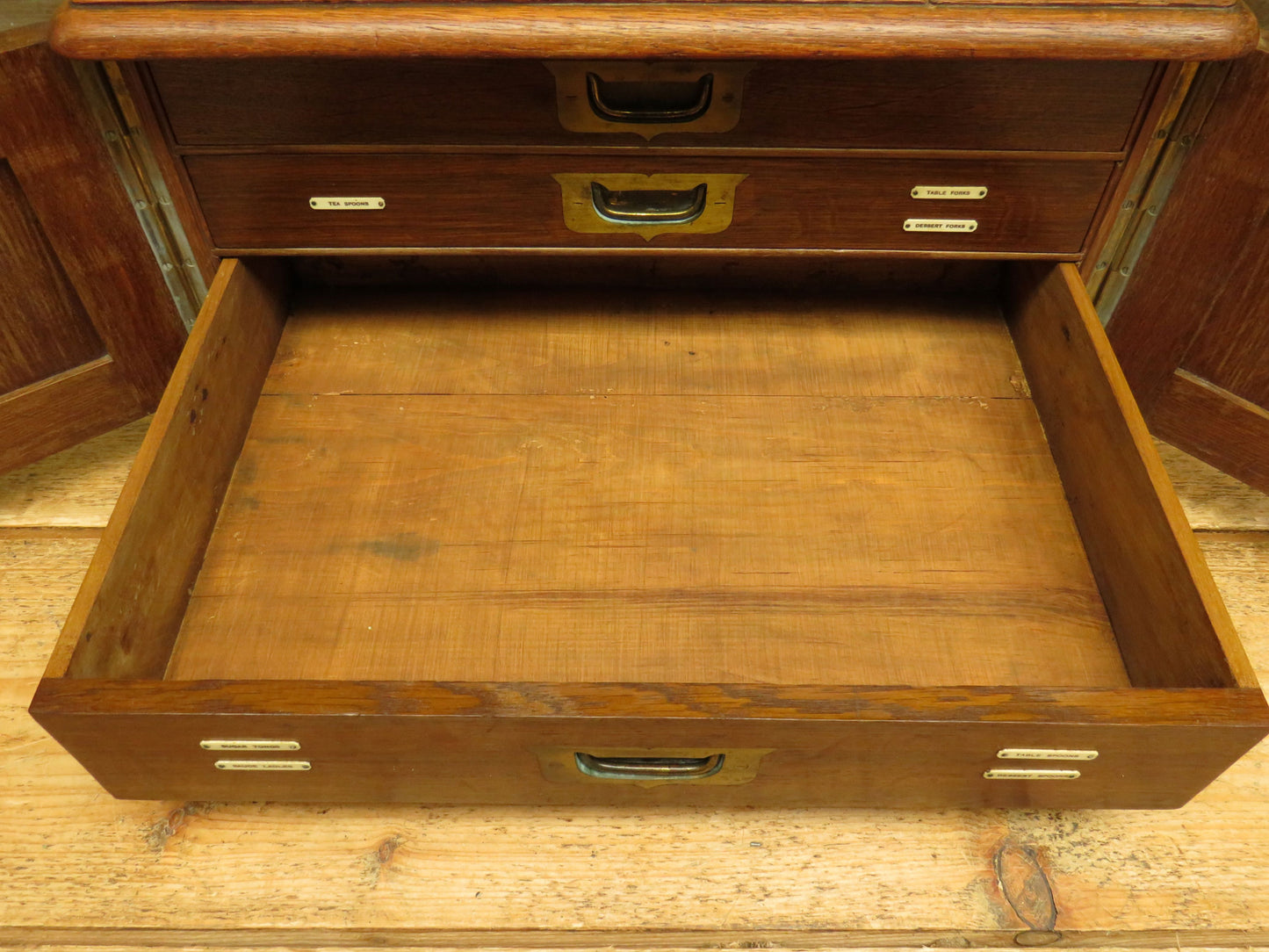 Oak Cutlery Chest Collectors or Stationery Cabinet