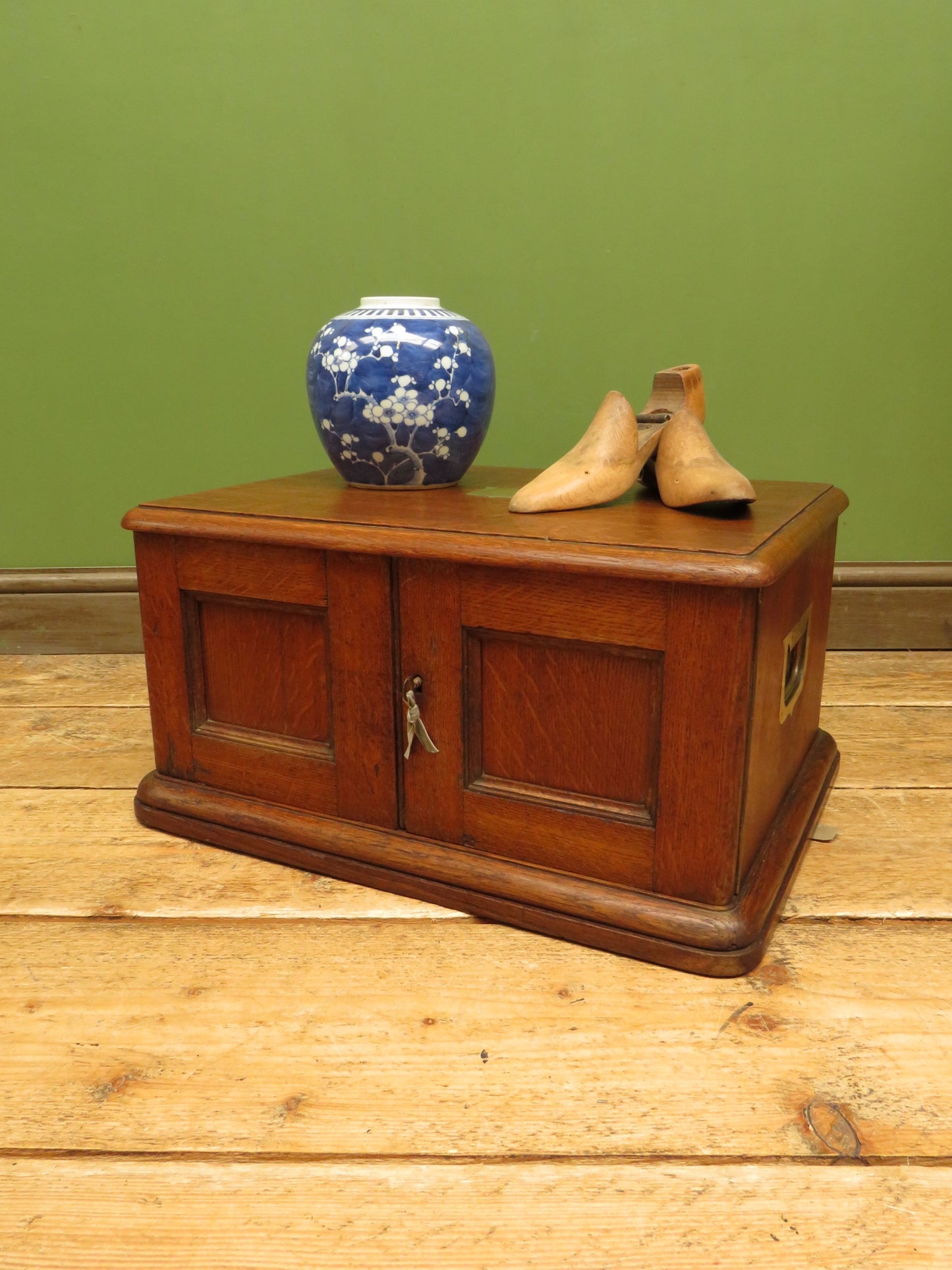 Oak Cutlery Chest Collectors or Stationery Cabinet