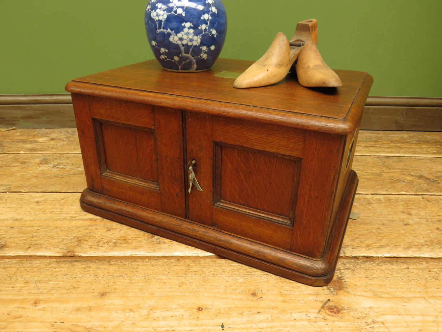 Oak Cutlery Chest Collectors or Stationery Cabinet