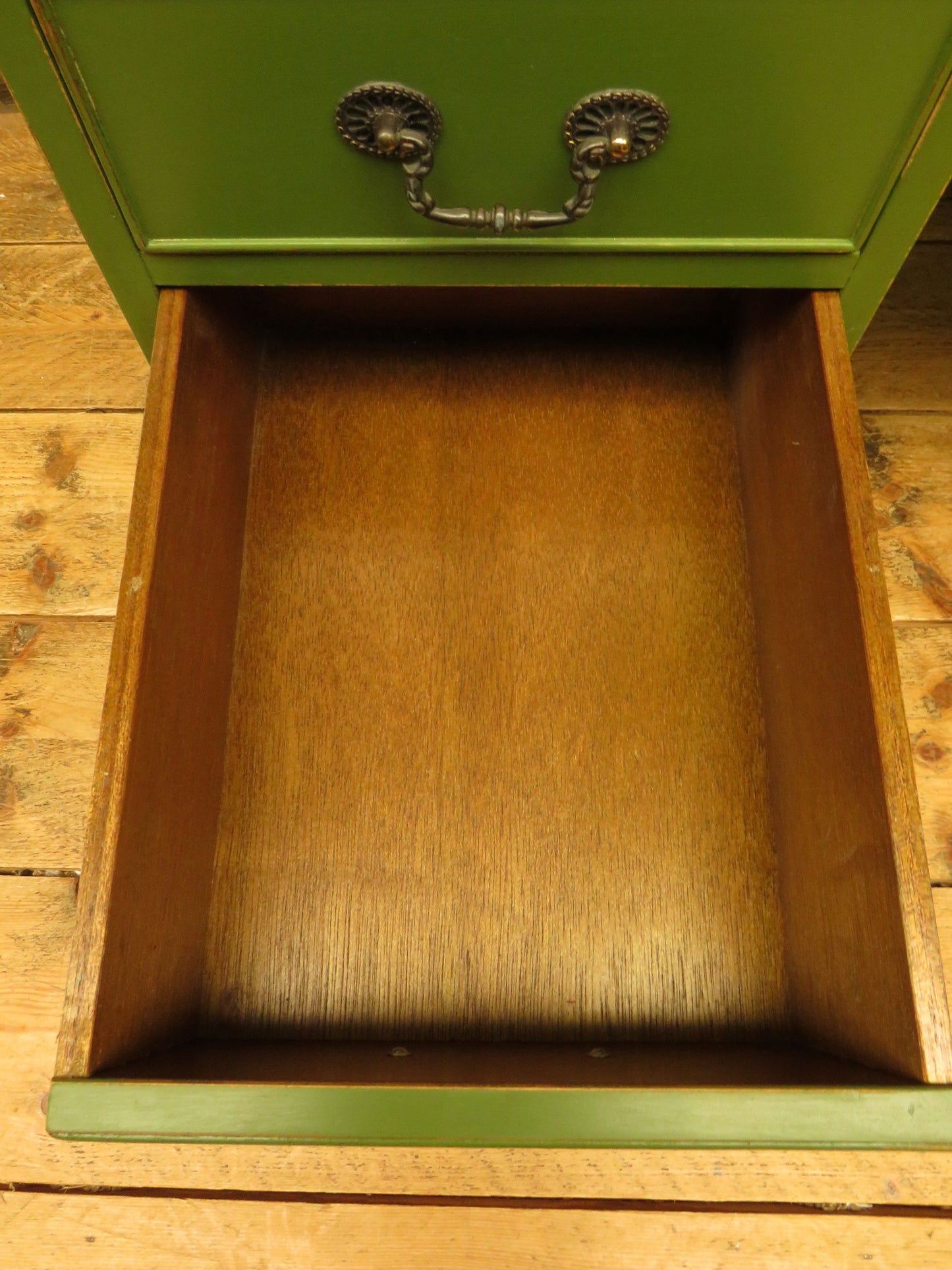 Green Pedestal Desk in three parts