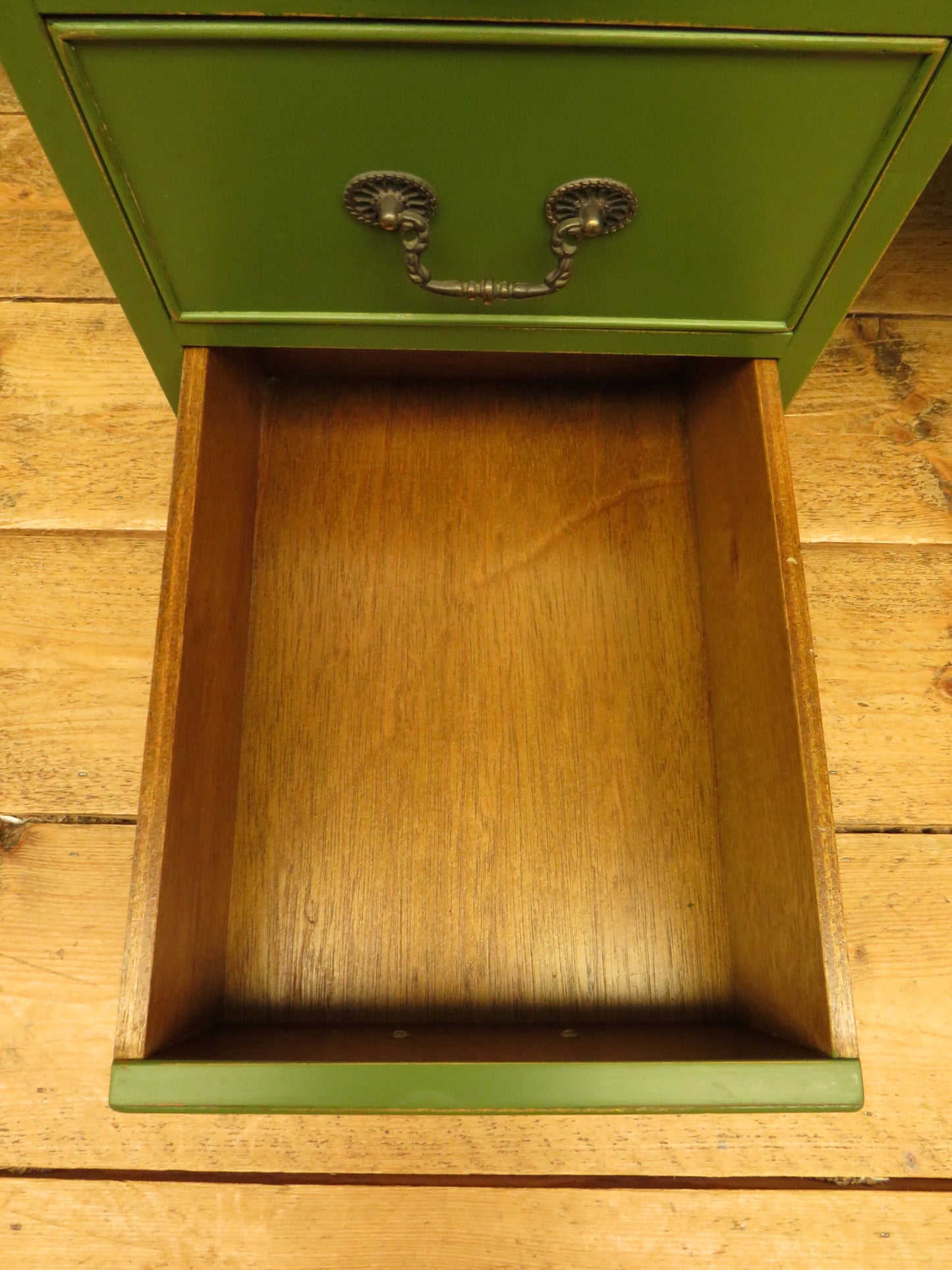 Green Pedestal Desk in three parts