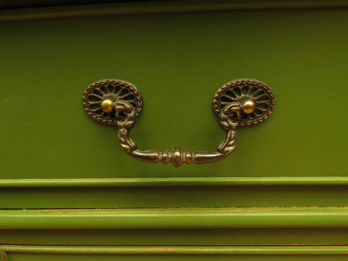 Green Pedestal Desk in three parts