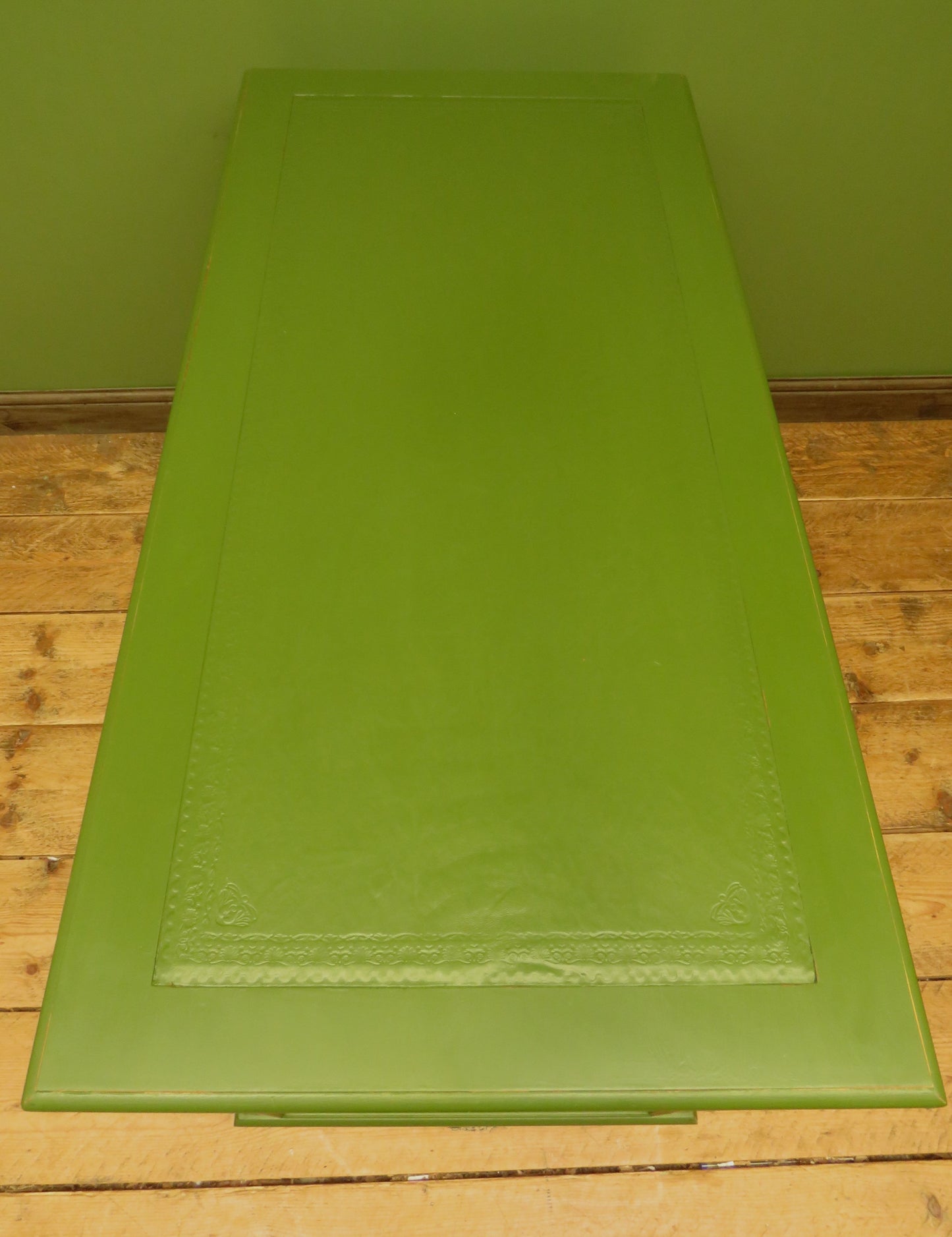 Green Pedestal Desk in three parts