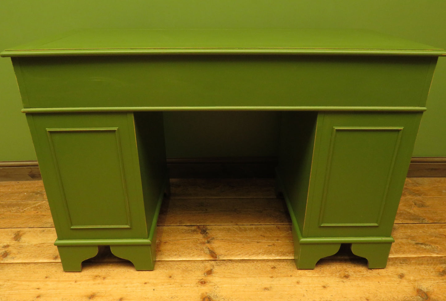 Green Pedestal Desk in three parts