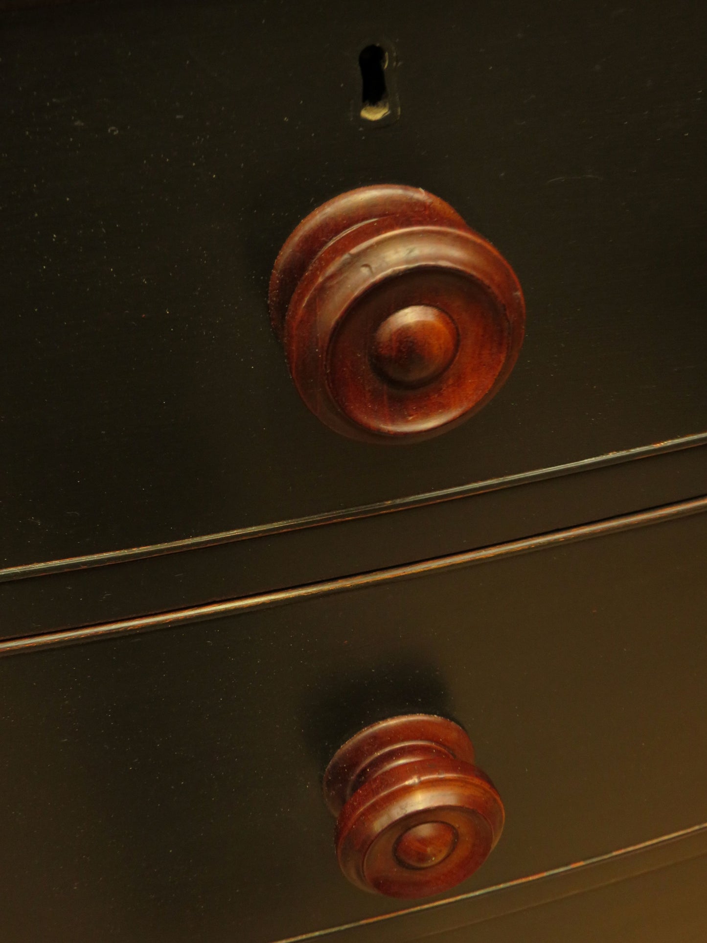 Antique Black Bow Chest of Drawers