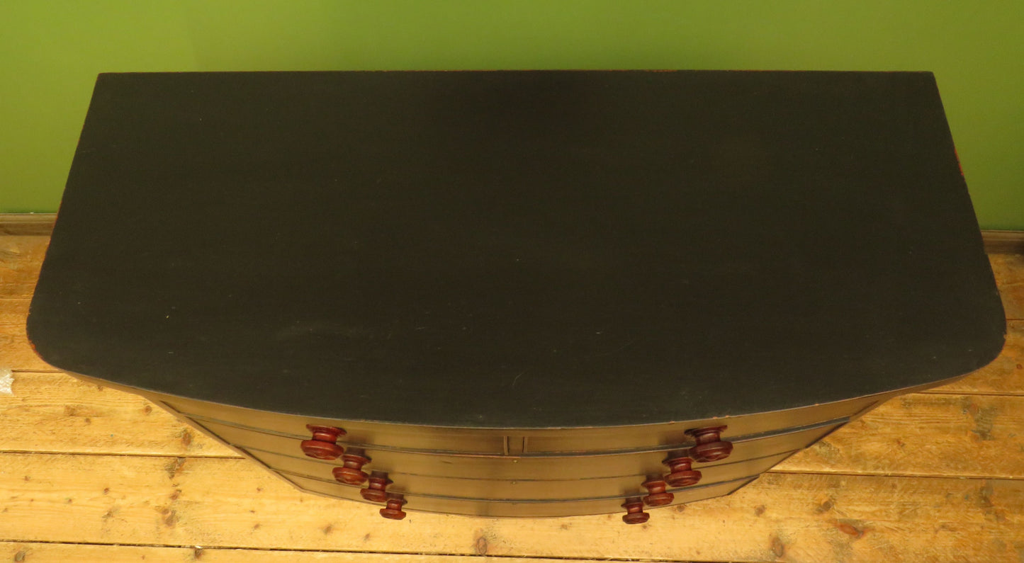 Antique Black Bow Chest of Drawers