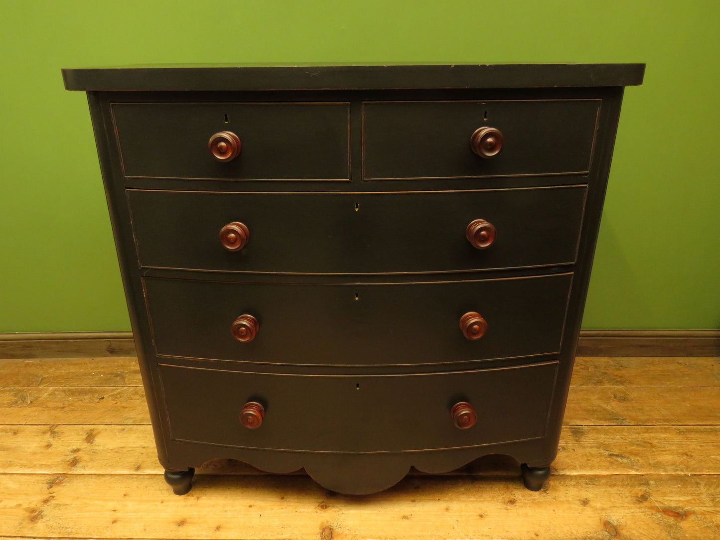 Antique Black Bow Chest of Drawers