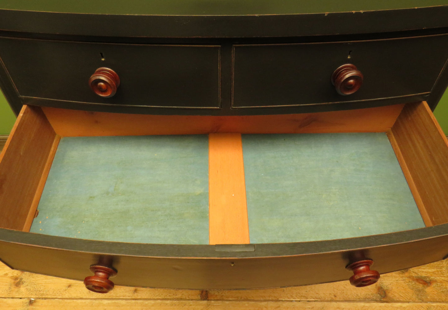 Antique Black Bow Chest of Drawers