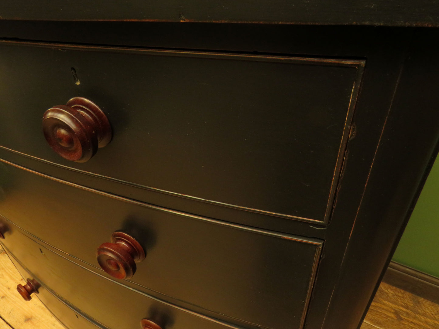Antique Black Bow Chest of Drawers