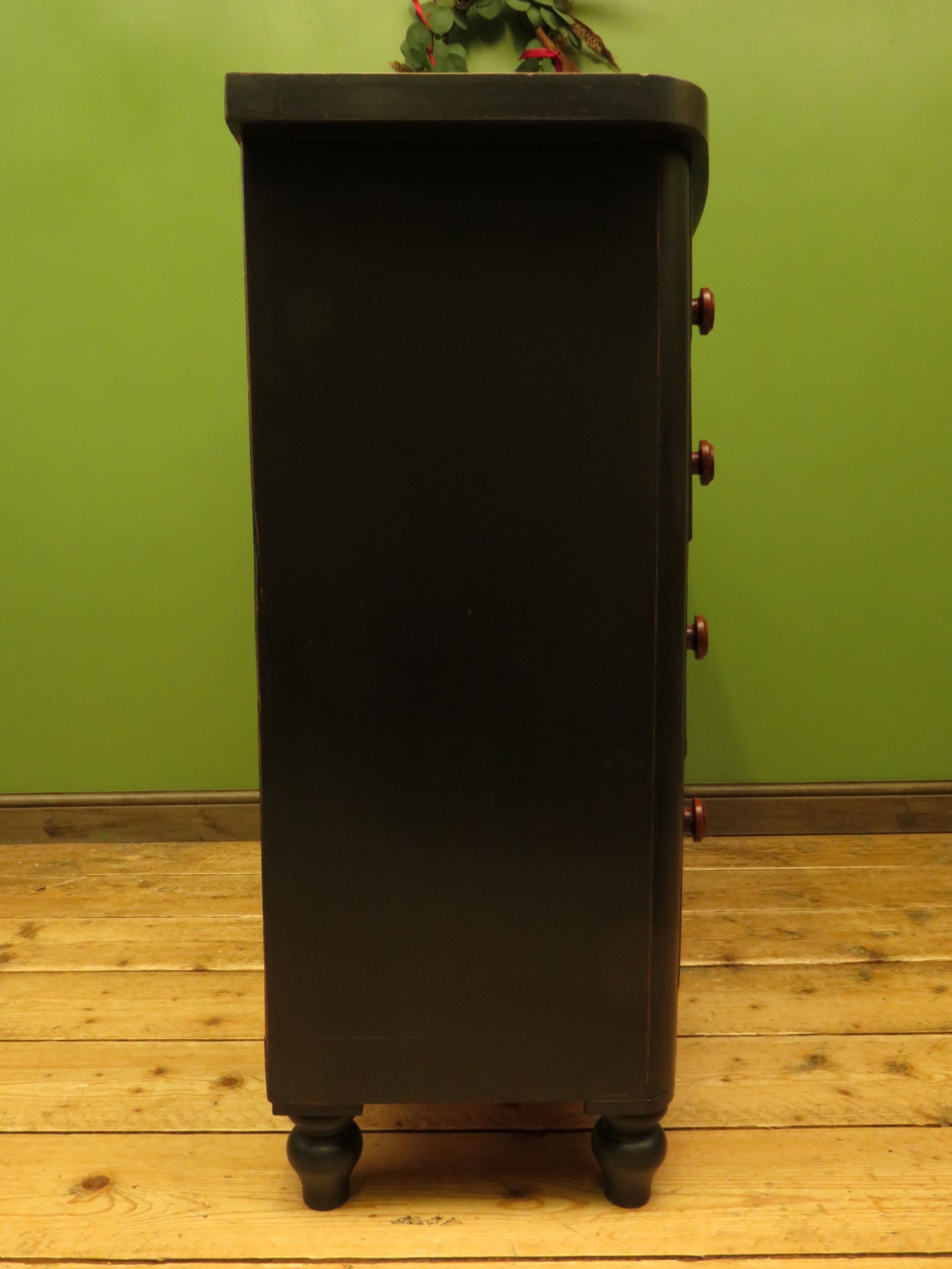 Antique Black Bow Chest of Drawers