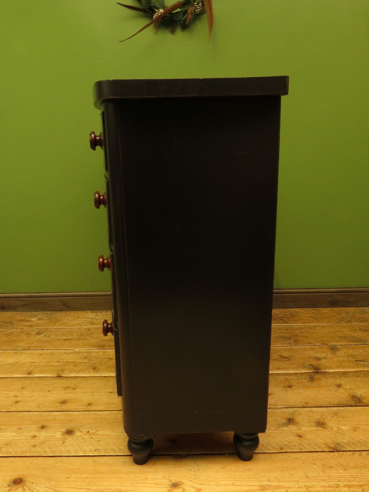 Antique Black Bow Chest of Drawers