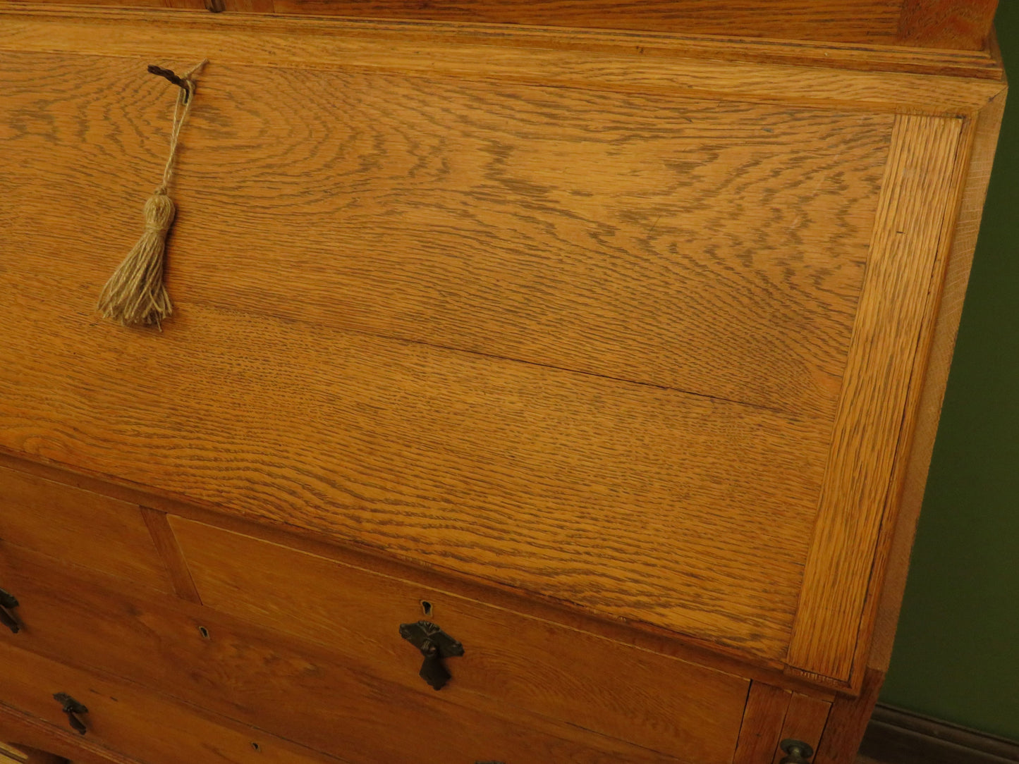 Restored Antique Oak Bureau Bookcase