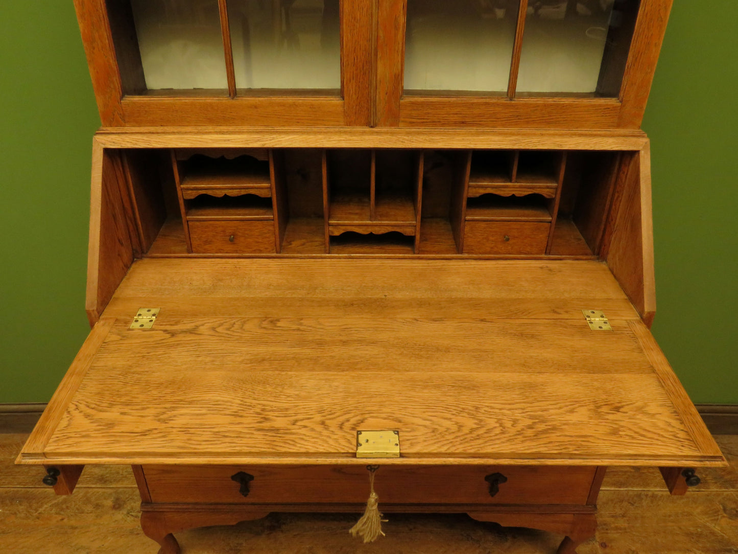 Restored Antique Oak Bureau Bookcase