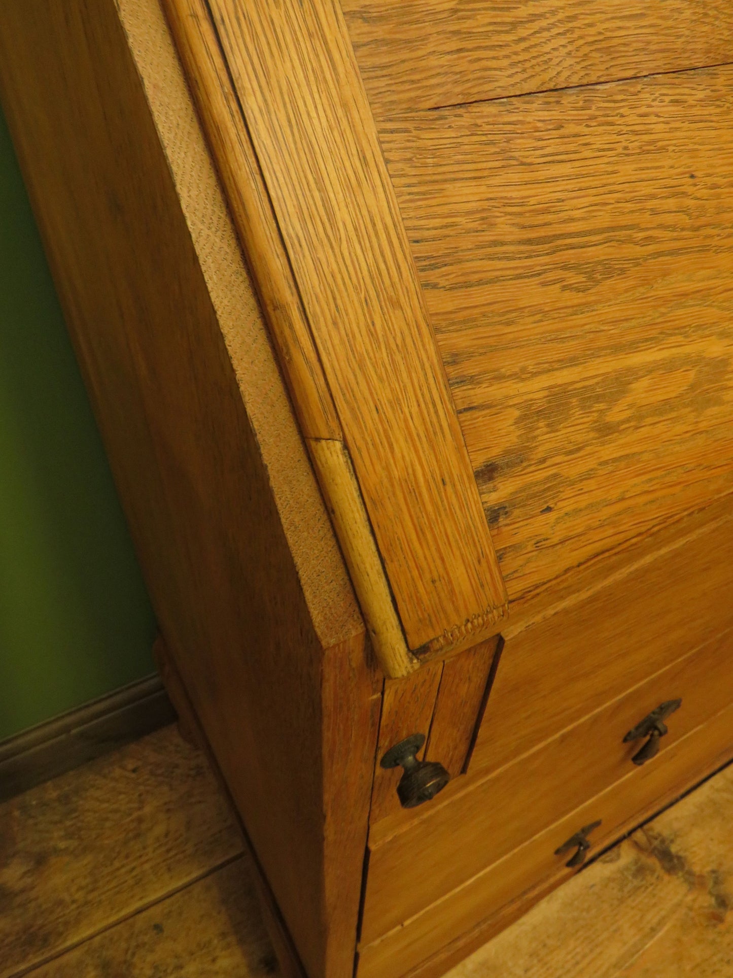 Restored Antique Oak Bureau Bookcase