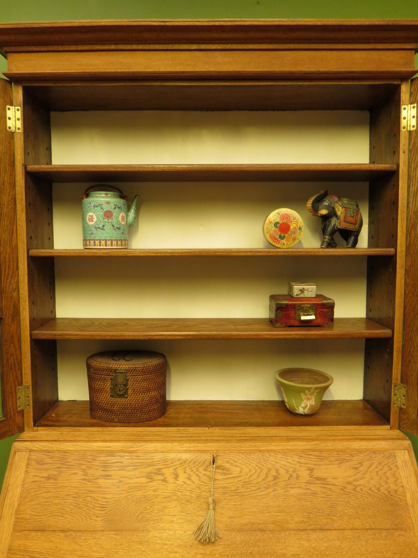 Restored Antique Oak Bureau Bookcase