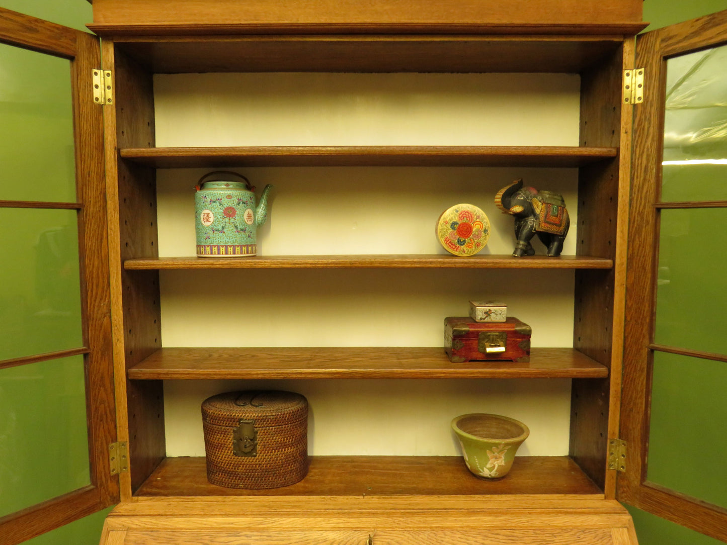 Restored Antique Oak Bureau Bookcase