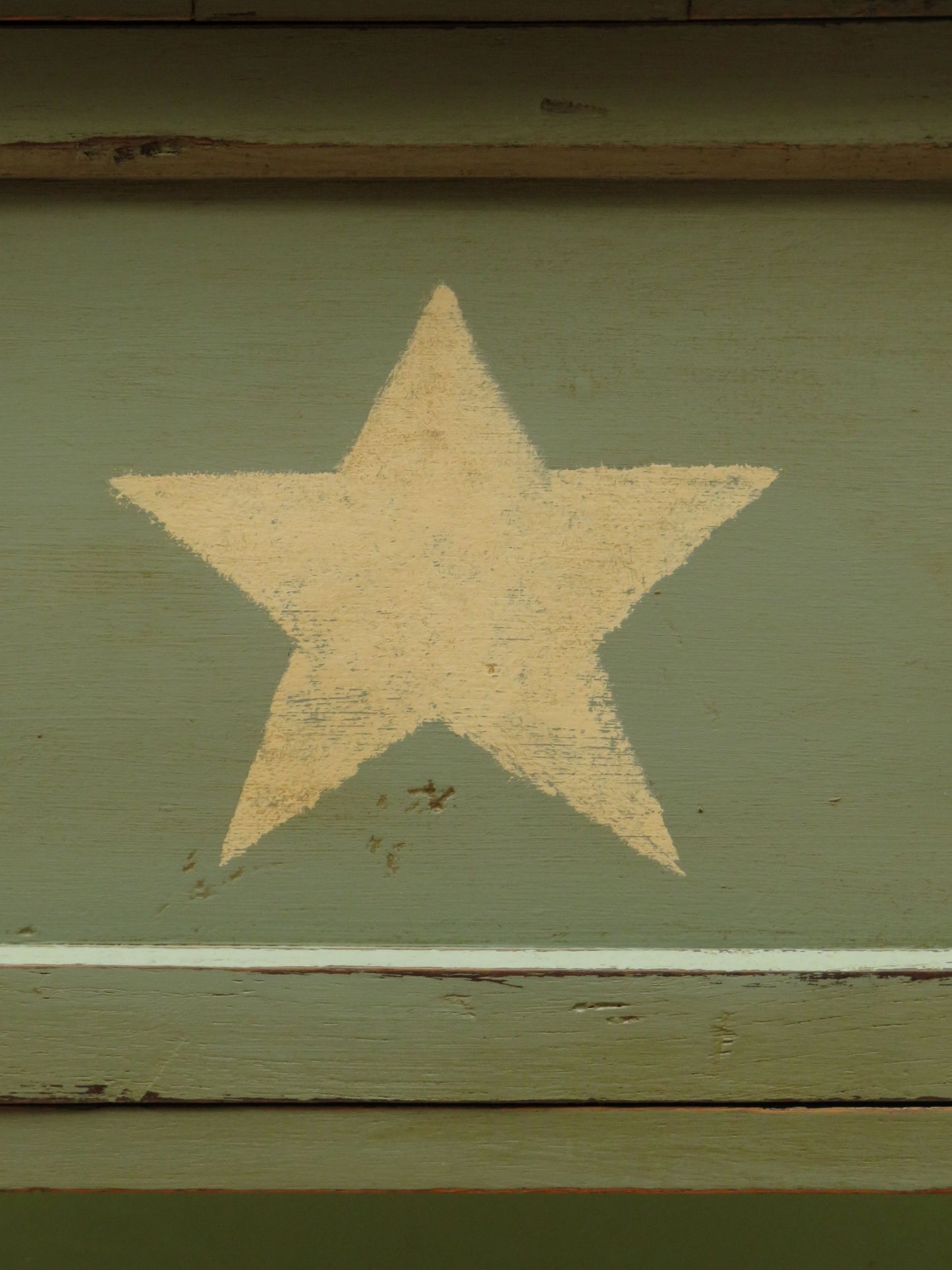 Small Blue Washstand Cupboard with Star Design