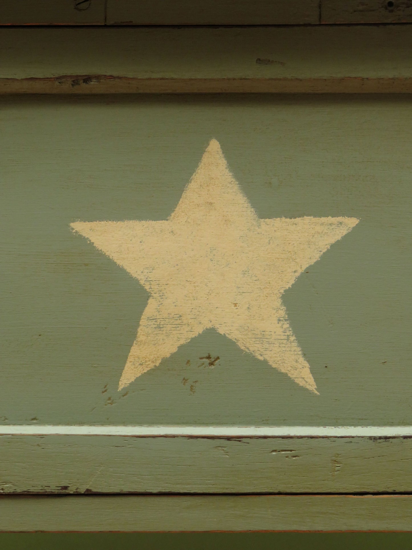 Small Blue Washstand Cupboard with Star Design