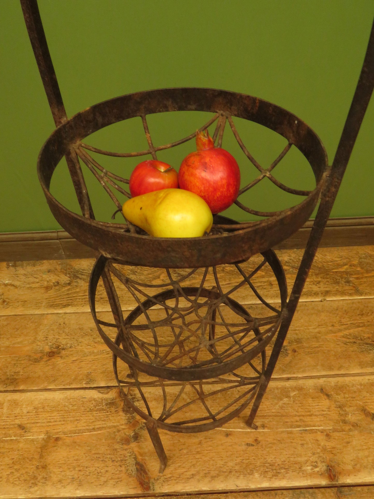 Antique Wrought Iron Three Tier Vegetable Stand