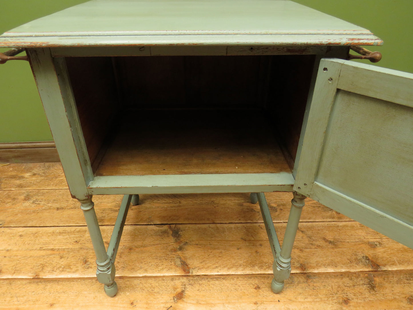 Small Blue Washstand Cupboard with Star Design