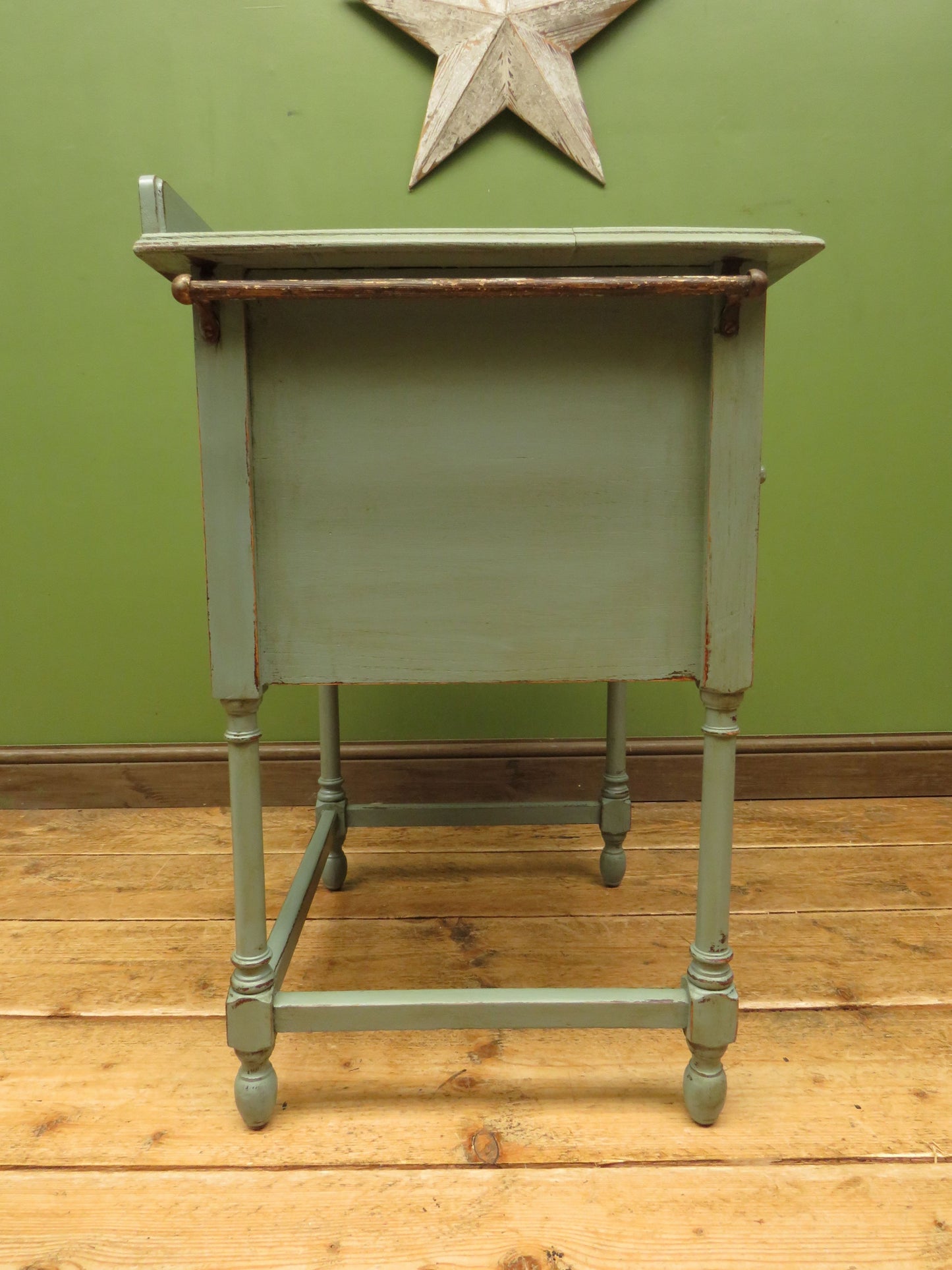 Small Blue Washstand Cupboard with Star Design